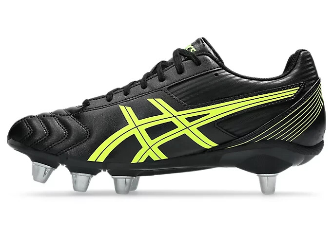 ASICS LETHAL TACKLE 1111A263 001 Black Safety Yellow Rugby Cleats