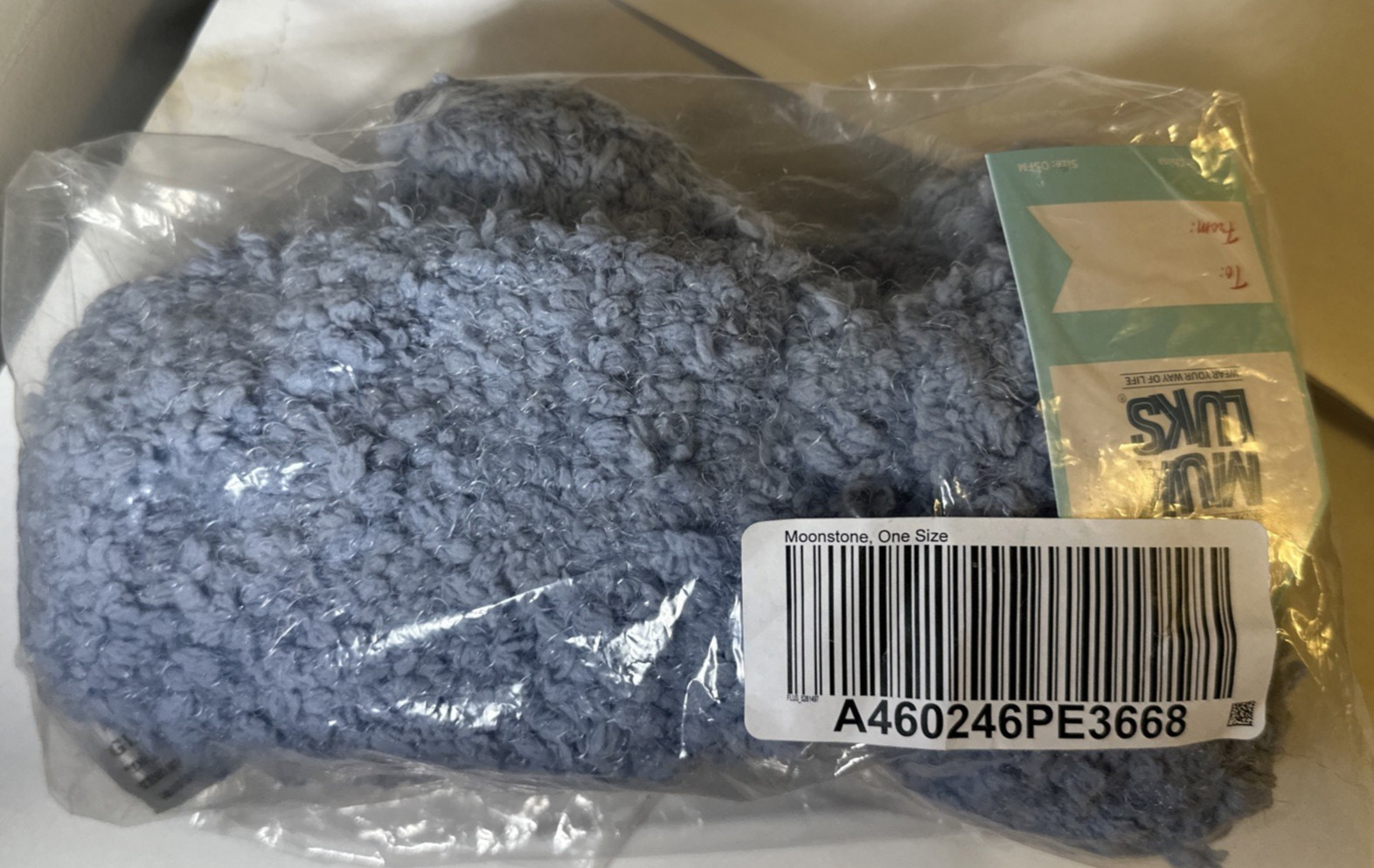 Muk Luks Women’s Popcorn Fluffy Soft Lined Mittens One Size Fits Most Moonstone