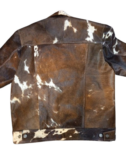 Men’s Cowhide Leather Jacket Real Hair on Pony Skin Western Style Rodeo Coat