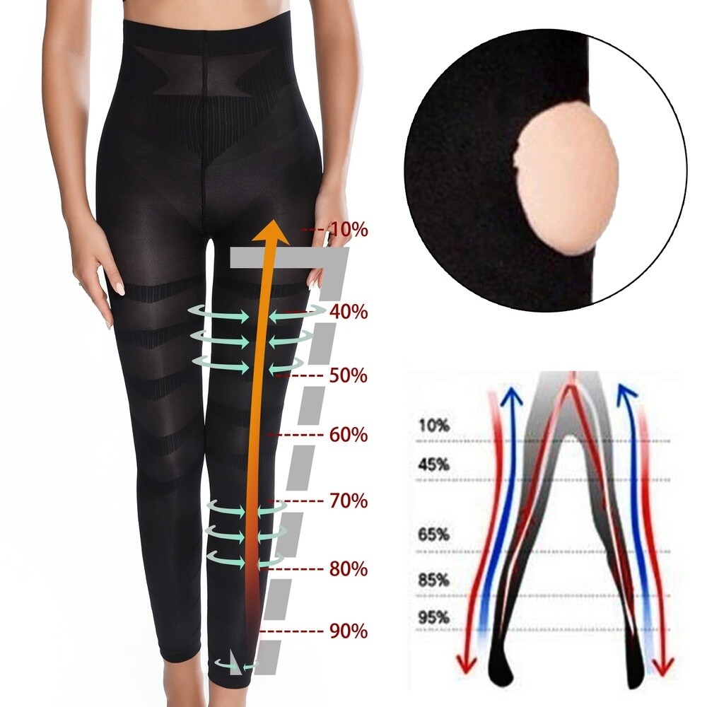 Women High Waist Anti-Cellulite Compression Leggings Leg Slimming Body Shaper