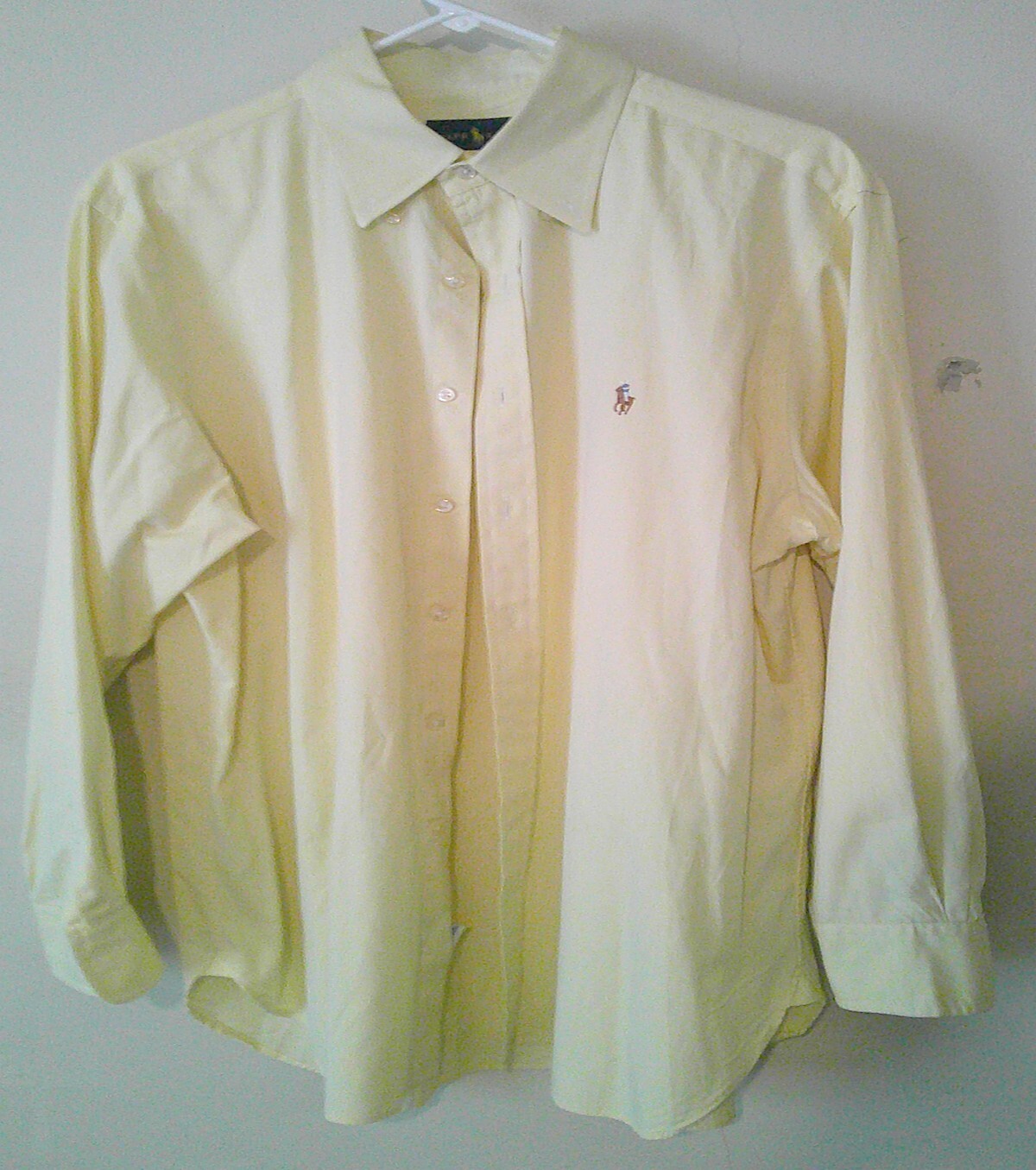 Men’s Polo Ralph Lauren long sleeve dress shirt – 16 1/2 – 32/33 Light yellow –