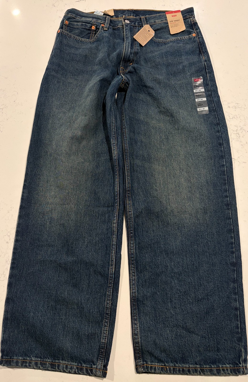 Levi’s 578 Baggy Jeans Men’s 34×32 NWT Blue Denim Loose Wide Leg Y2K Style