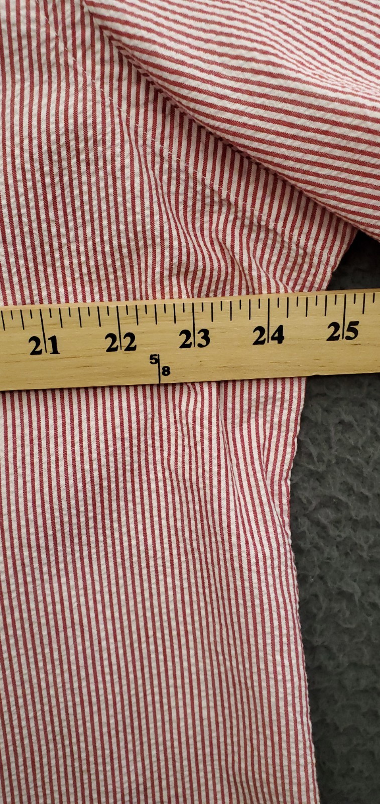 VTG Ralph Lauren Seersucker Button Down Men Sz XL Red Stripe Classic Fit Boating