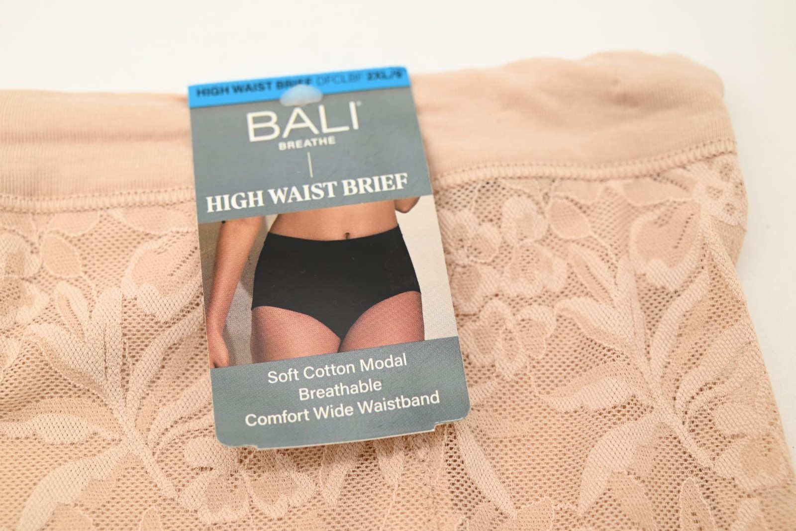 NEW Bali Breathe Lace High-Rise Brief Underwear Size 2XL/9 DFCLBF Full Coverage
