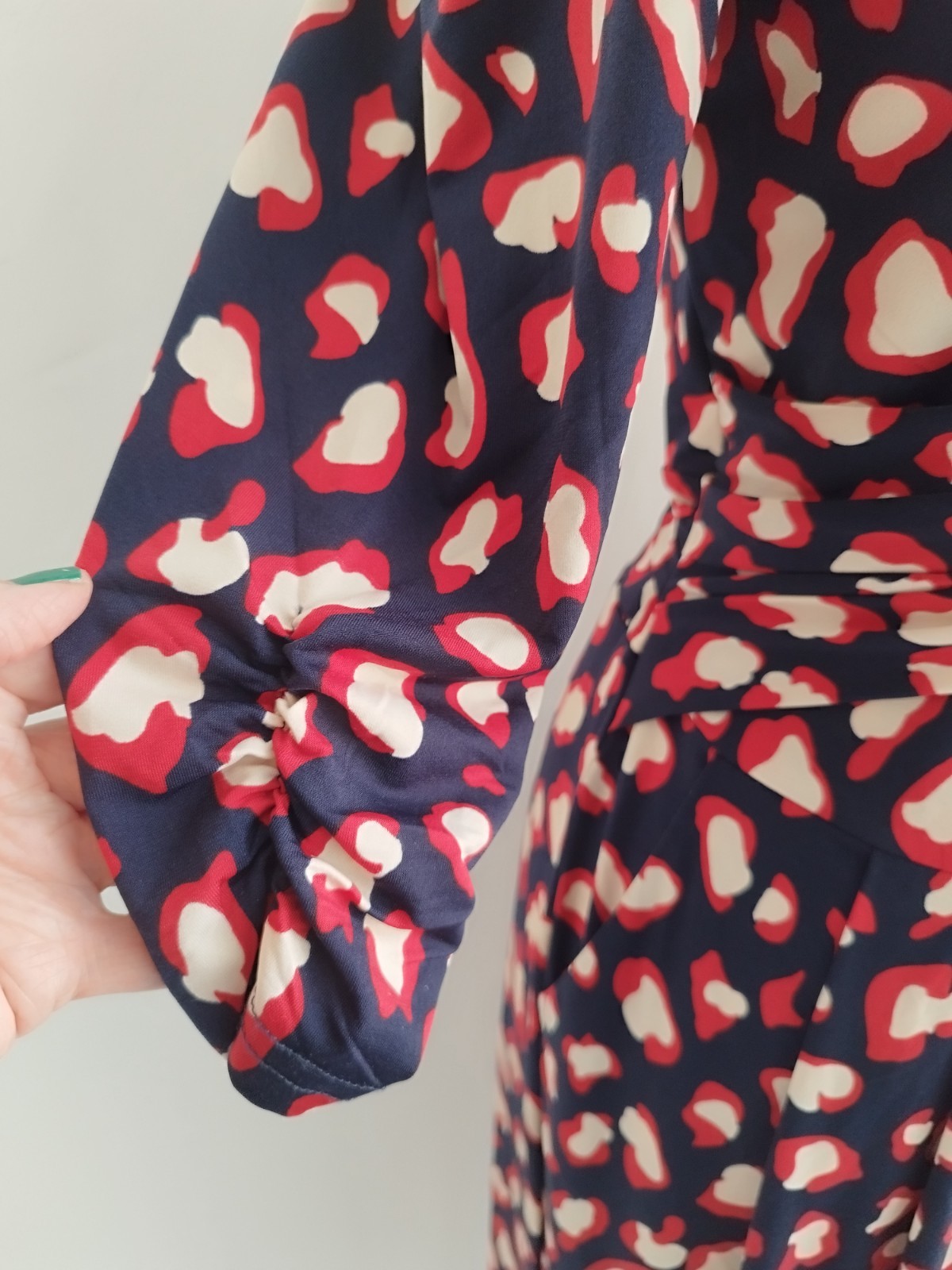 Jumpsuit Geometric Pattern JOLIE MOI Stretchy V Neck Smart Casual Size UK 12