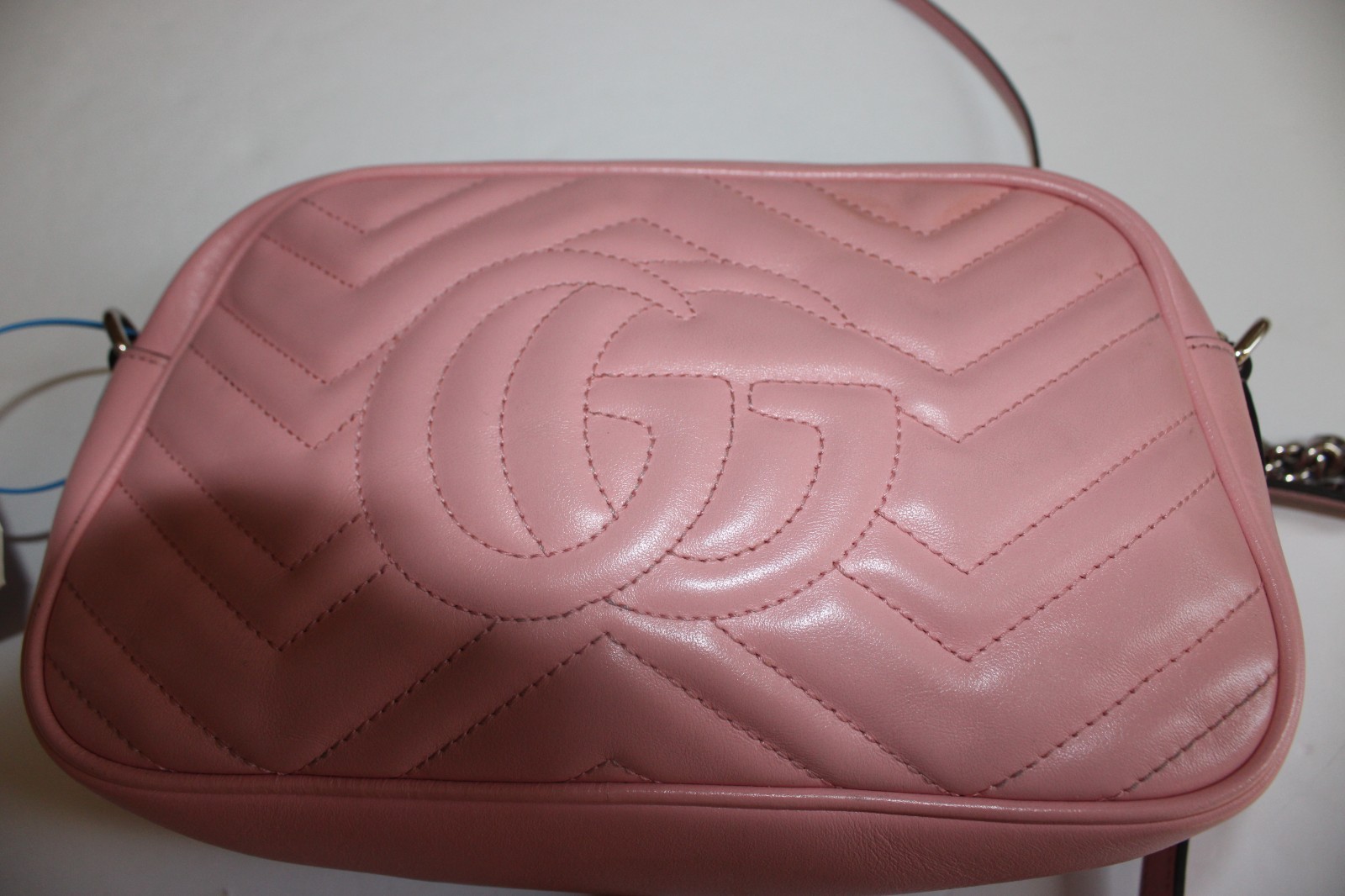 Gucci GG Marmont Shoulder Bag Matelasse Pink Leather Small Handbag