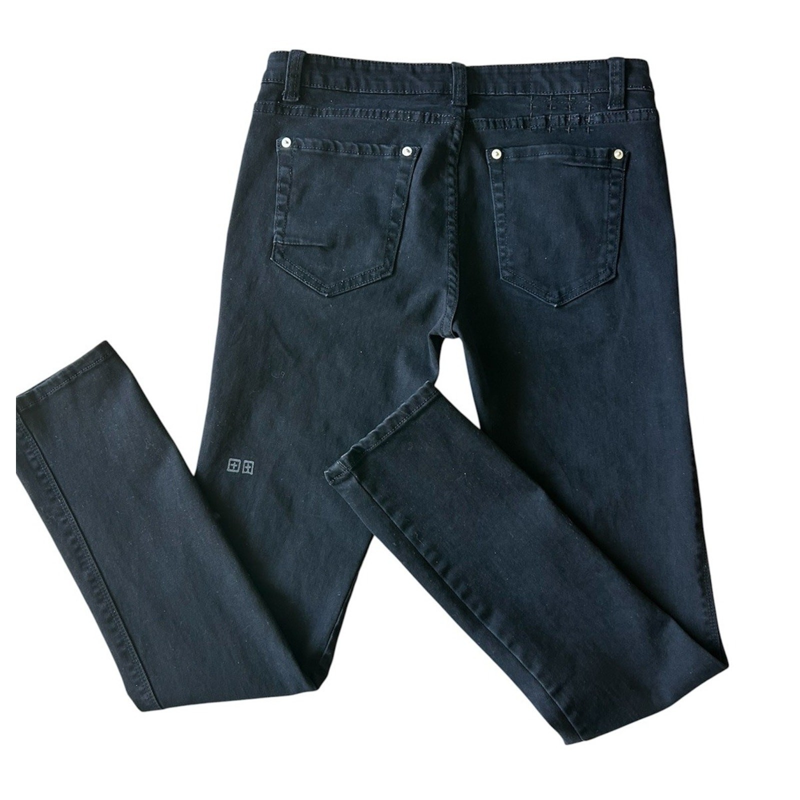 Ksubi Van Winkle Caviar Jeans Mens 32×32 Black Skinny Stretch Denim Streetwear