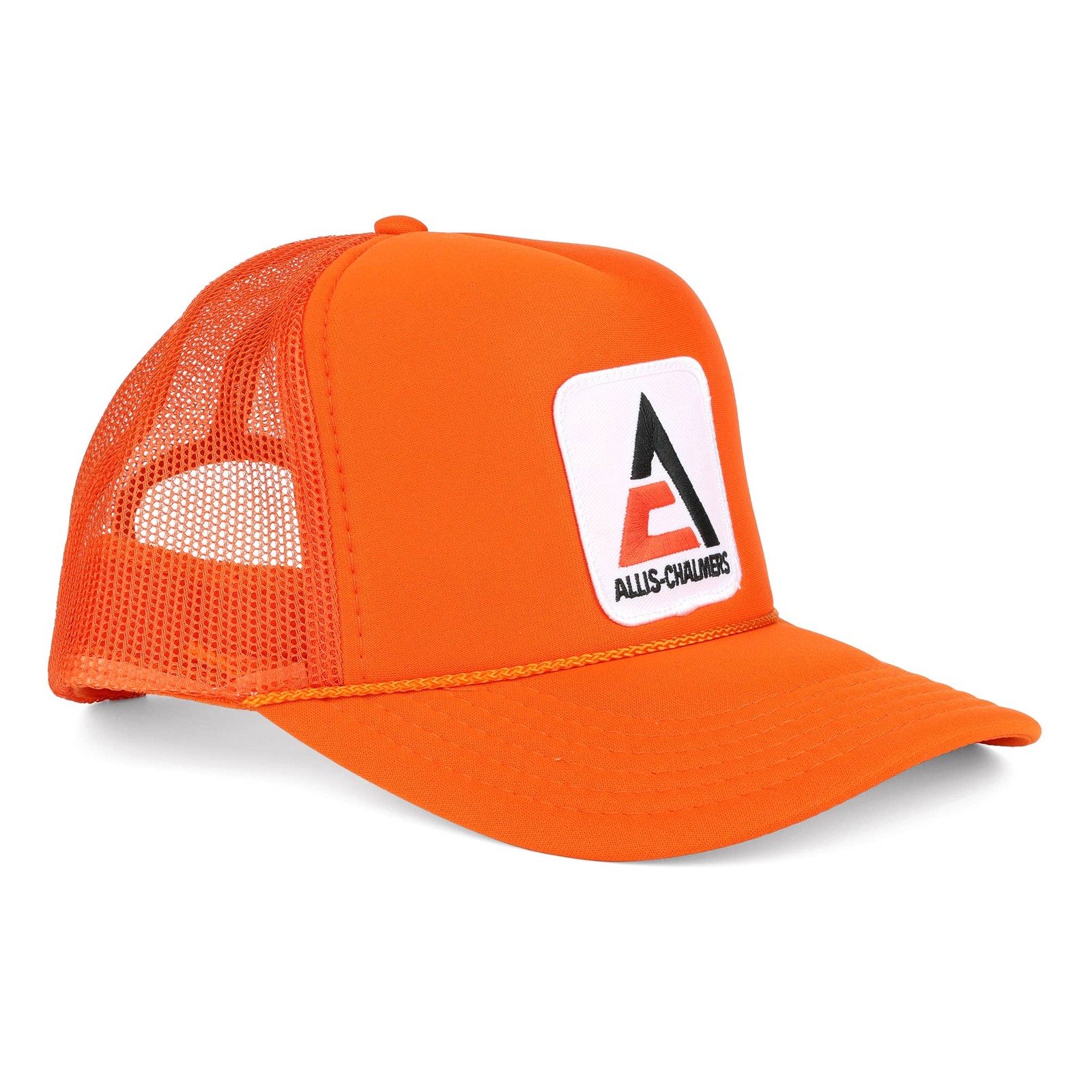 Allis Chalmers Logo Orange Foam Trucker Rope Hat NA86A