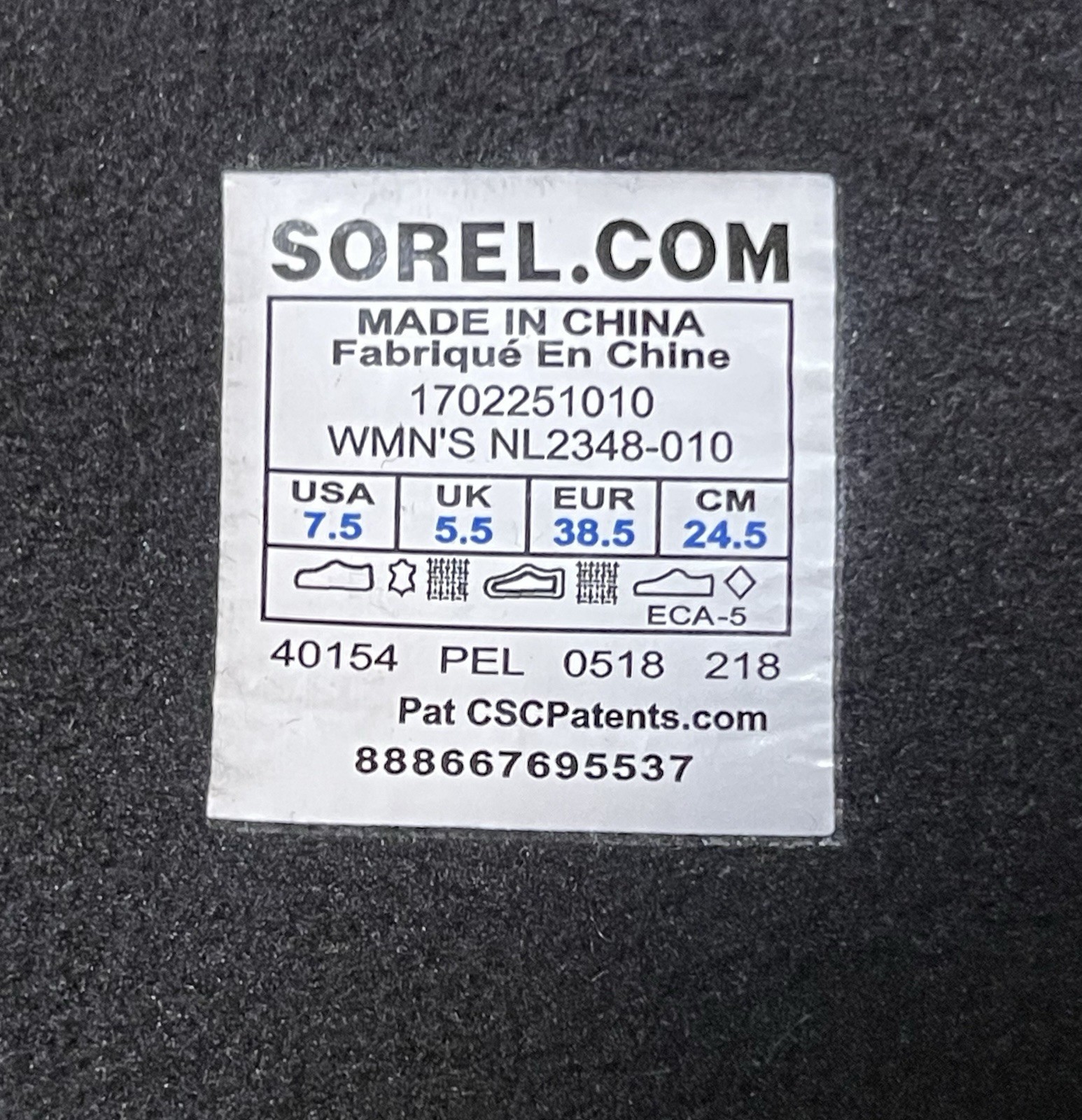 Sorel Womens 7.5 Slimpack Lace II Winter Boot Black Waterproof NL2348-010, NEW