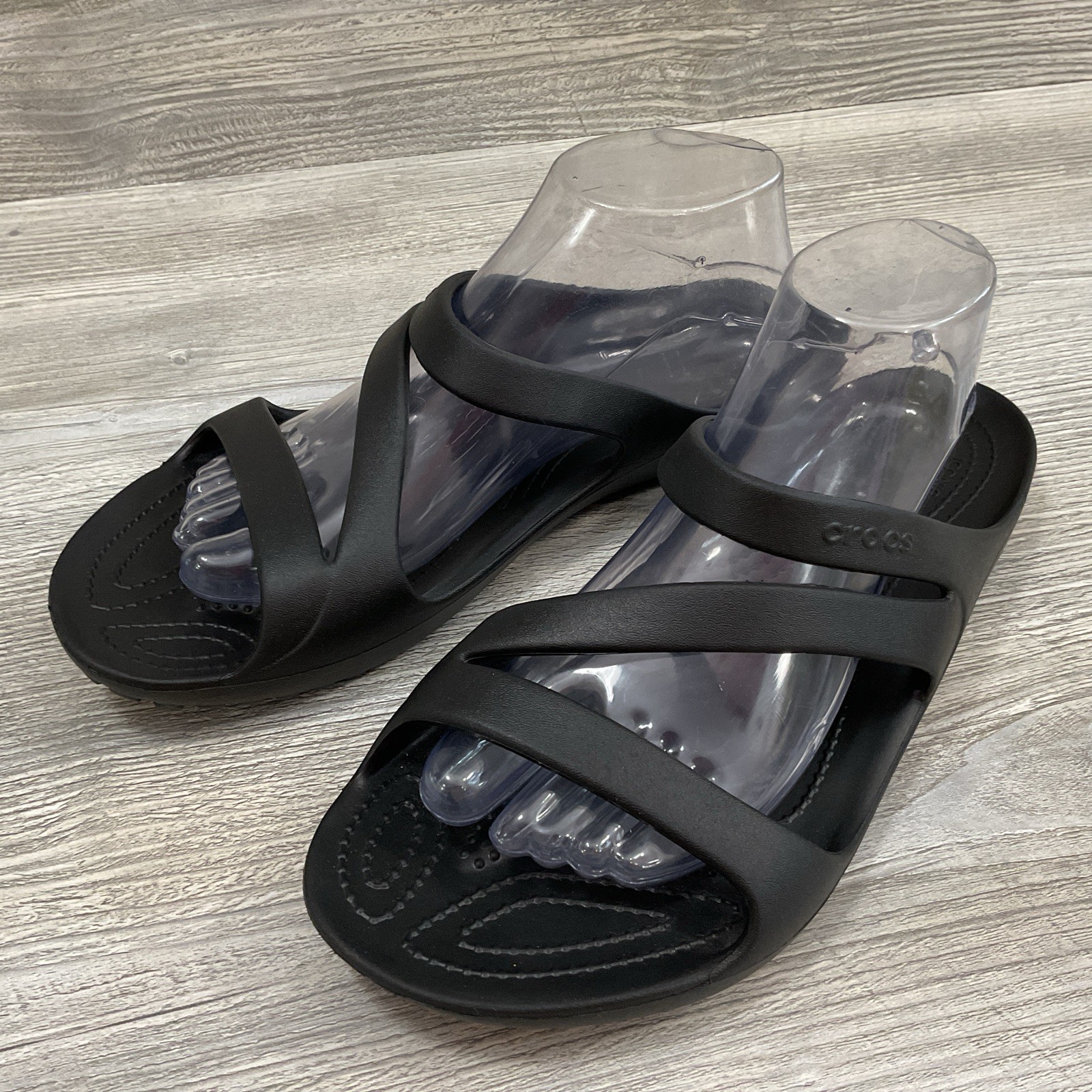 Crocs Sandals Kadee II Flip Flop Thong Black Rubber Slip On Open Toe Womens 11