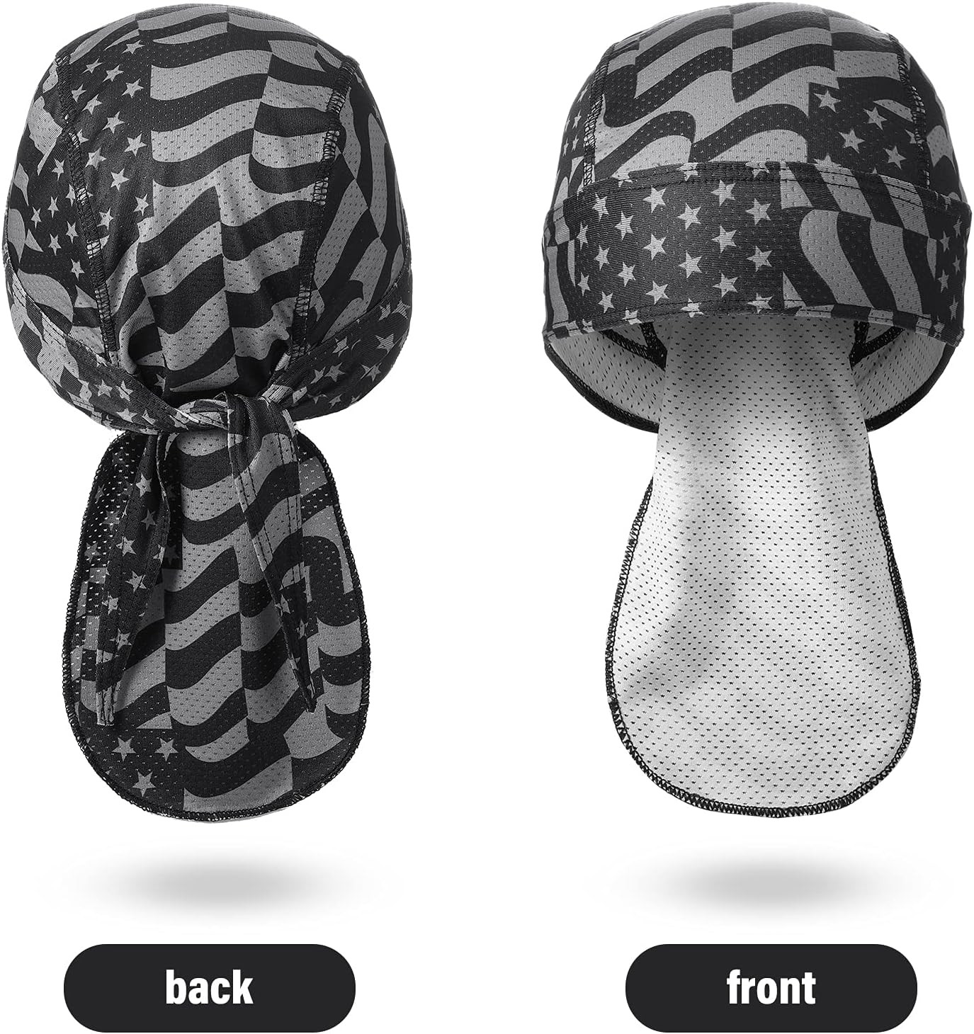 Chuangdi 3 Pcs Do Rags Dew Rag Skull Caps for 250Th Anniversary Men Bandana Bean