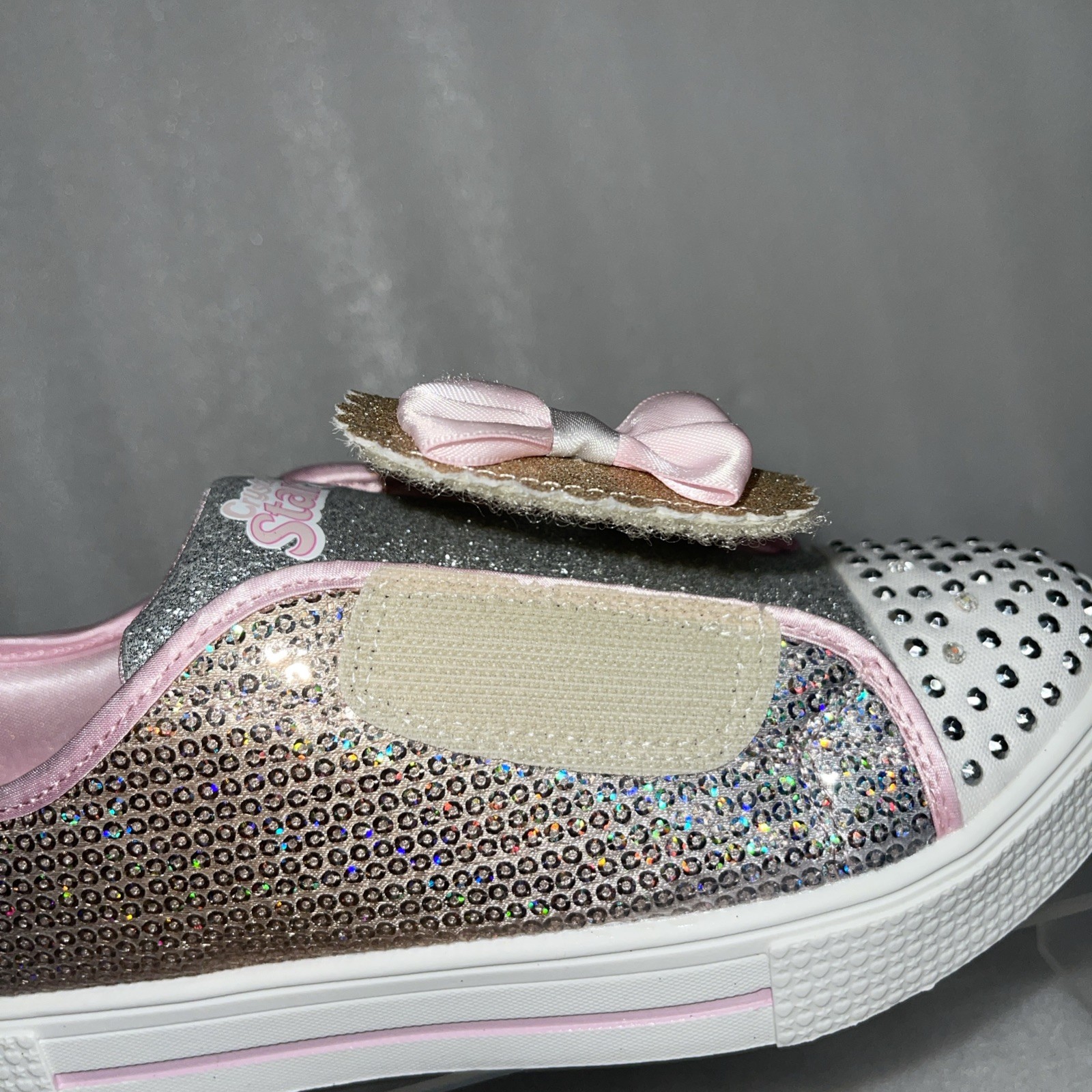 S Sport By Skechers Lexie Sneakers Light Up Adjustable Straps Girls Size 2 NEW