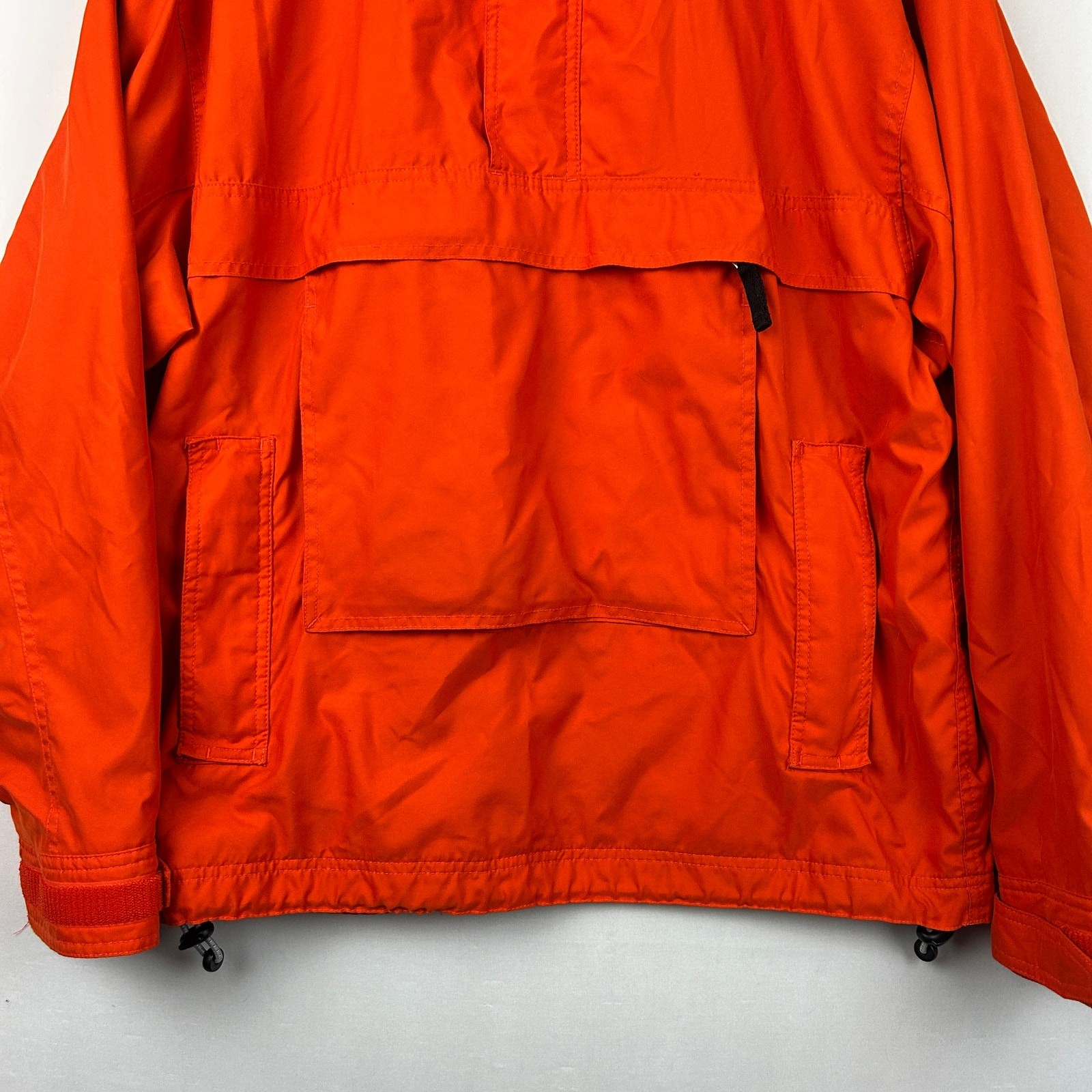 Gap Vintage Pullover Windbreaker Jacket Hideaway Hood Orange 90s Y2K Mens Size M