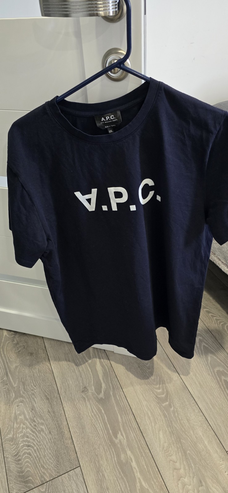 NWOT A.P.C. Paris S Grand VPC 100% Cotton T-shirt Black Spell out