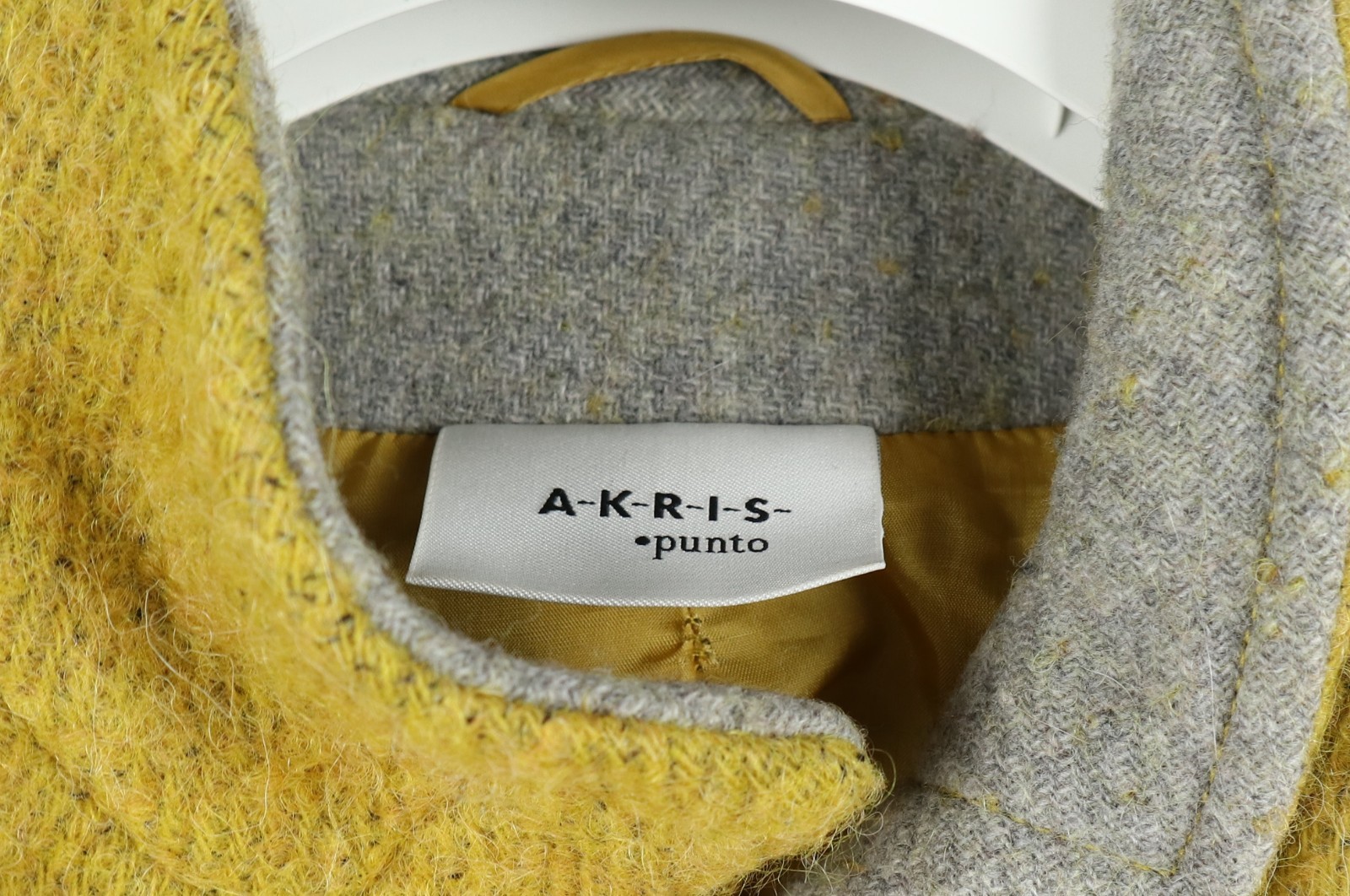 AKRIS Womens Yellow Wool Alpaca Coat Jacket Size US6 D36 F38