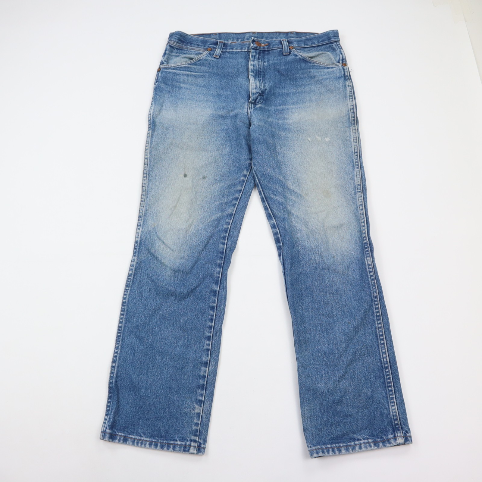 Vintage Wrangler Jeans Mens 34×30 Cowboy Cut Slim Fit Faded Workwear 936PWD