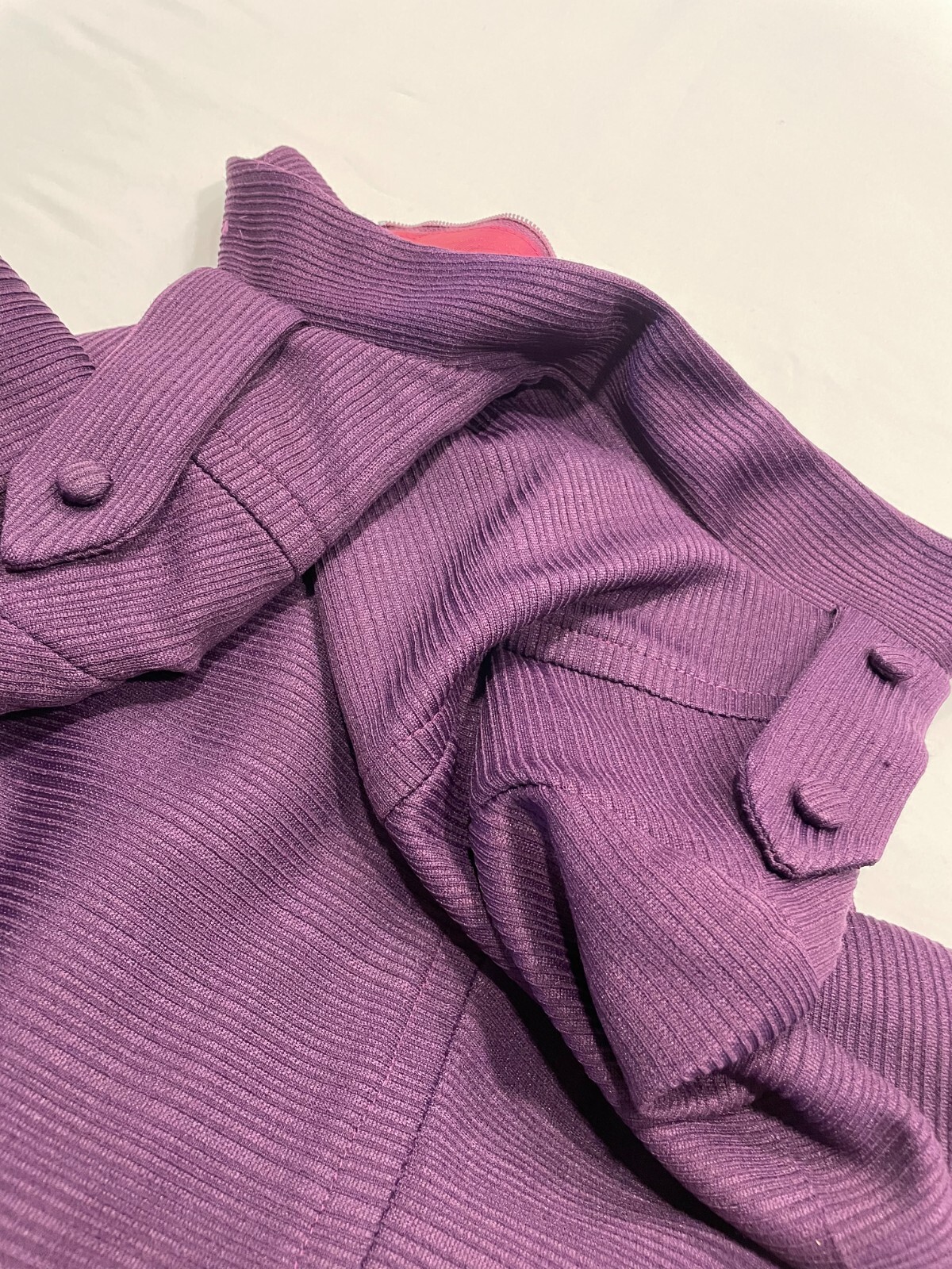 Vintage Burt Stanley Layered Twofer Dress 16 Two Tone Colorblock Purple Gray