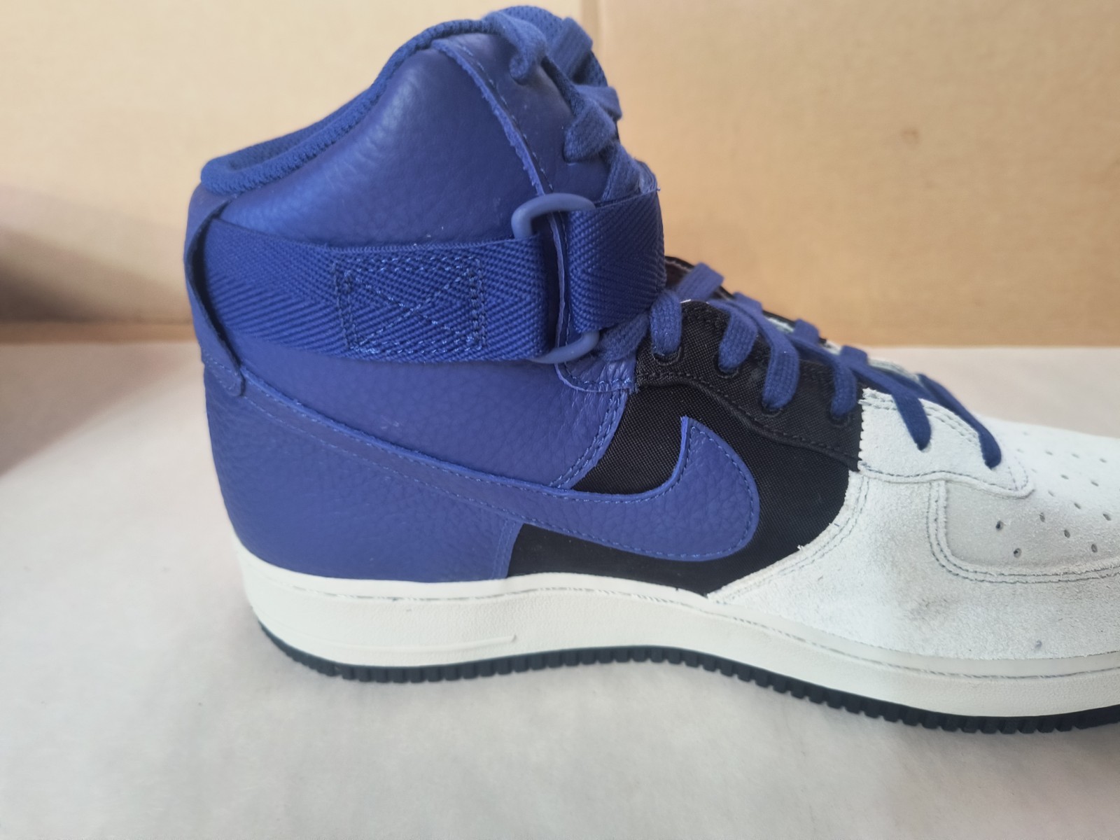 NEW Nike Air Force 1 High 07 Lv8 Platinum Deep Royal Blue 806403 009 NIB Sz 10.5