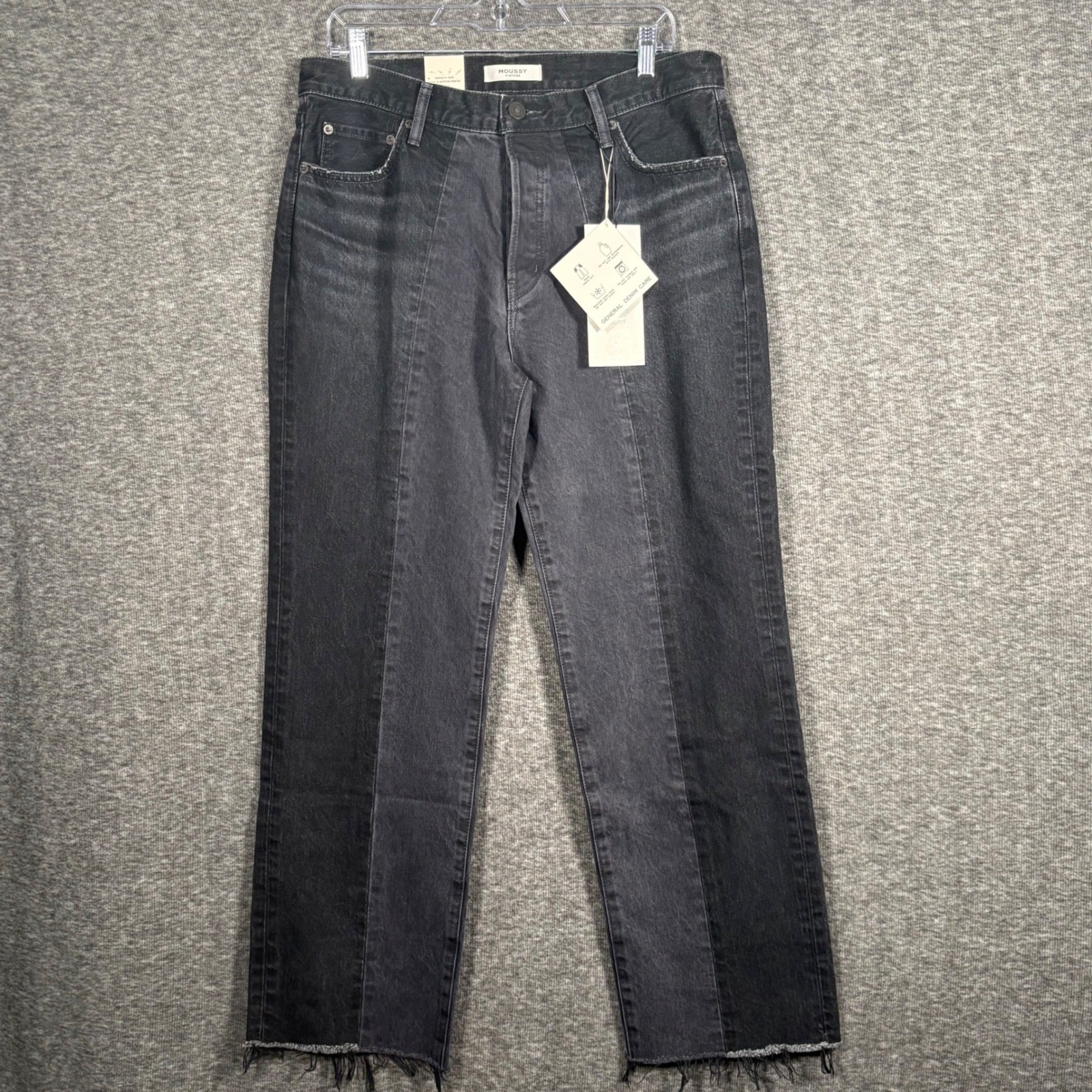 Moussy Vintage MV Hearthstone Straight Black Two Tone Jeans 540HSC11-5250 Sz 29