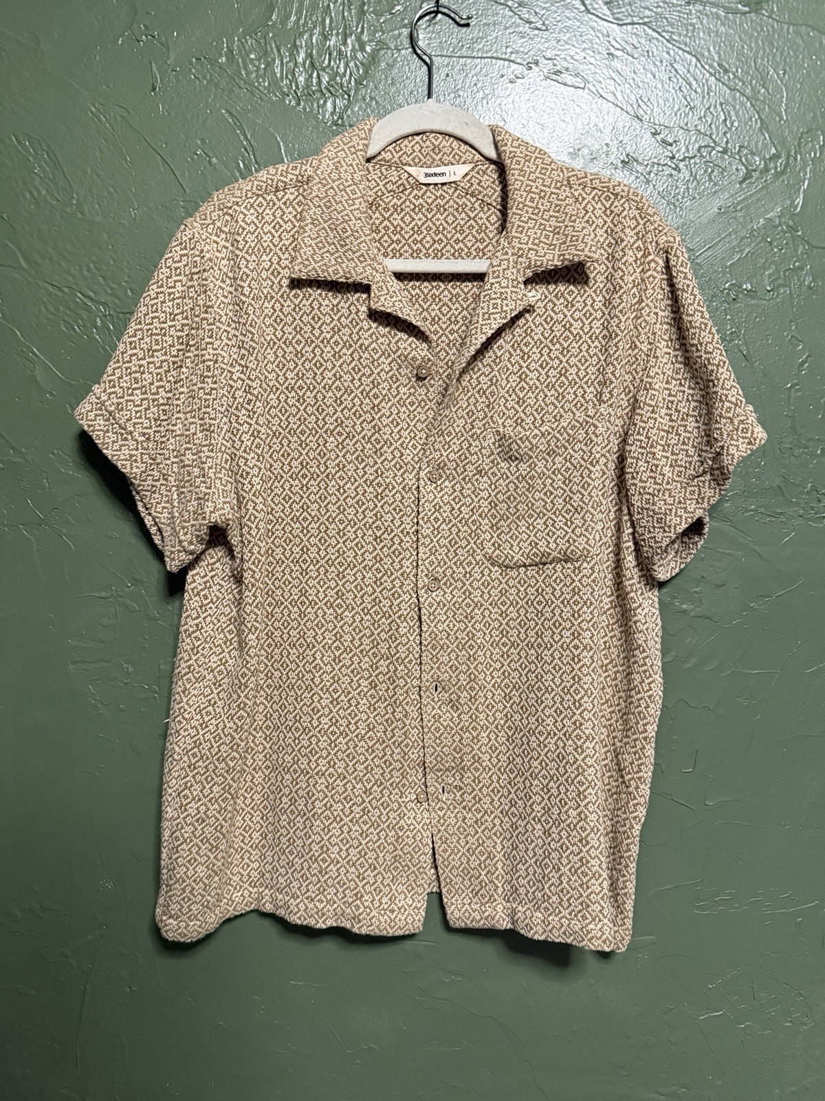 3sixteen Men’s Short Sleeve Button Down Limited Release Knit Shirt