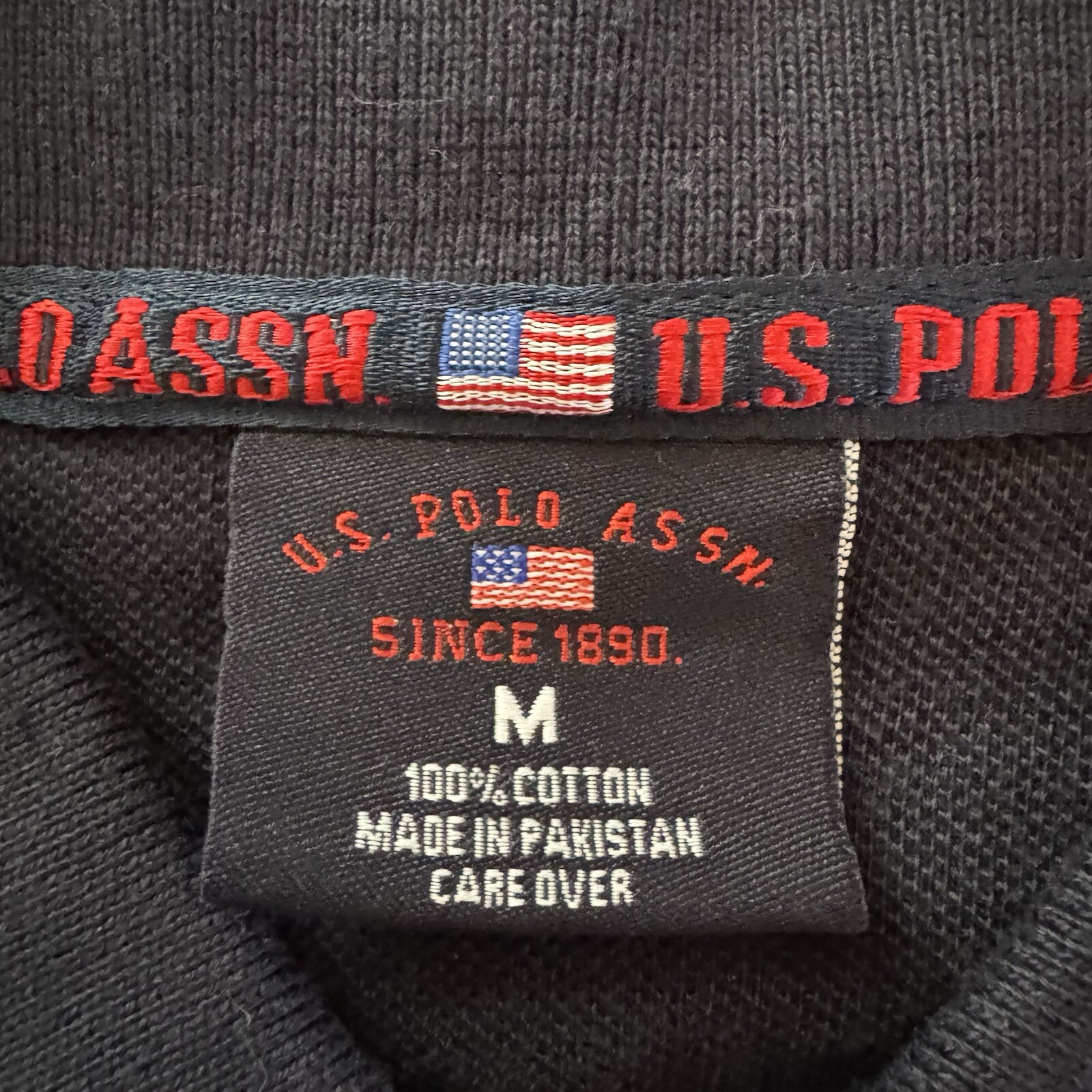 U.S. Polo Assn NWT Men’s Medium Polo Shirt Navy Blue Cotton Short Sleeve NWT