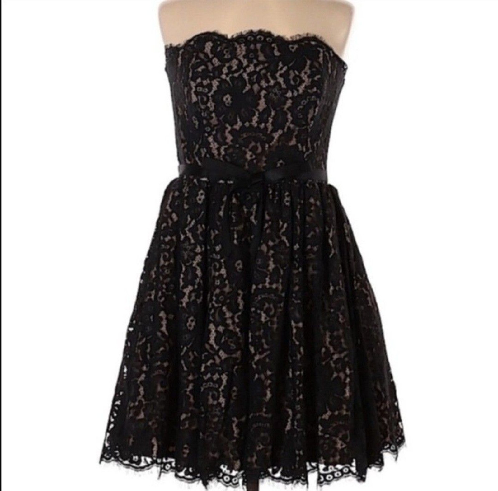 NEW Robert Rodriguez Women’s Dress Size 6 Black LBD Lace Cocktail Fit and Flare