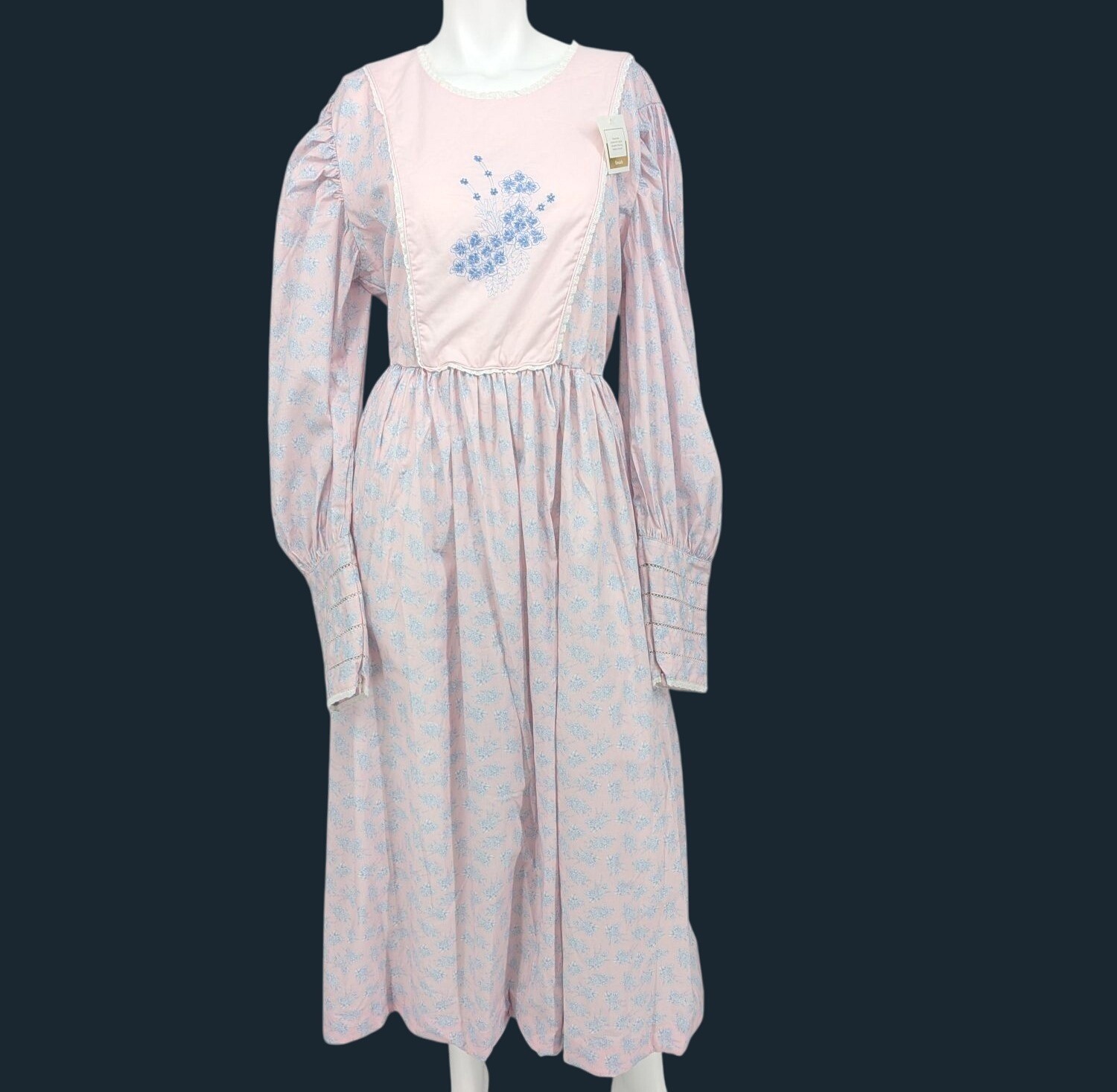 Dondolo Floral Prairie Maxi Dress Embroider Cottage Coquette Dainty Regency XXL