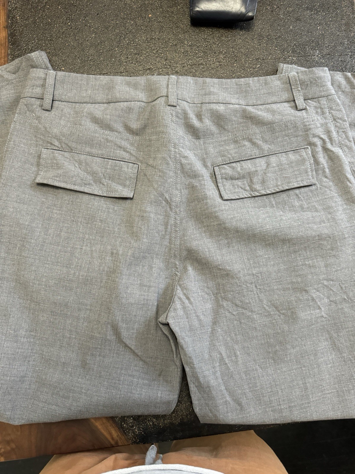 Eleventy Men’s Gray Wool Stretch Cargo Pants 34 Flat Front