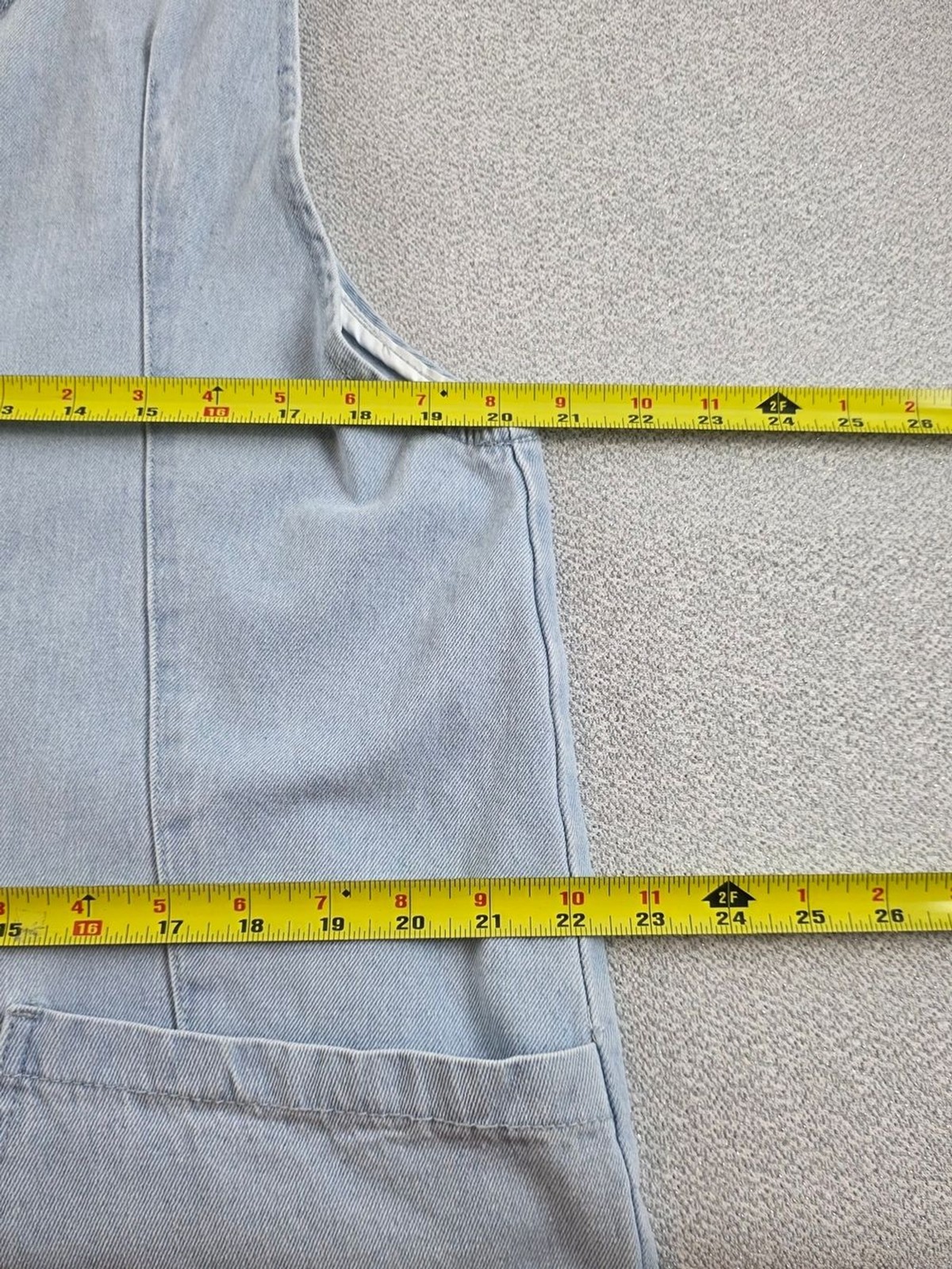 Light Wash Denim Jumpsuit Overalls Blue Adjustable Straps Women’s Lg
