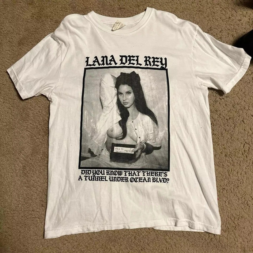 Lana Del Rey Rare Design White Unisex Reprint T shirt