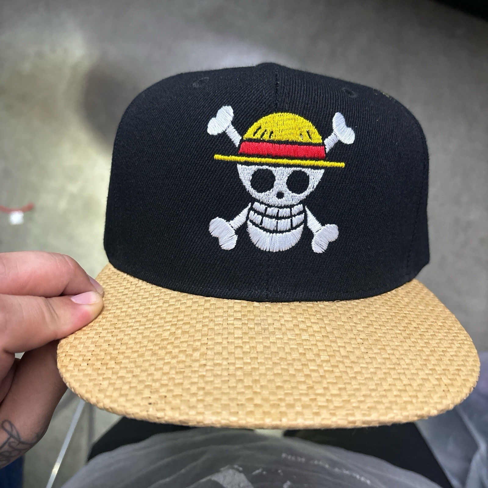 One Piece Straw Visor pirate SnapBack