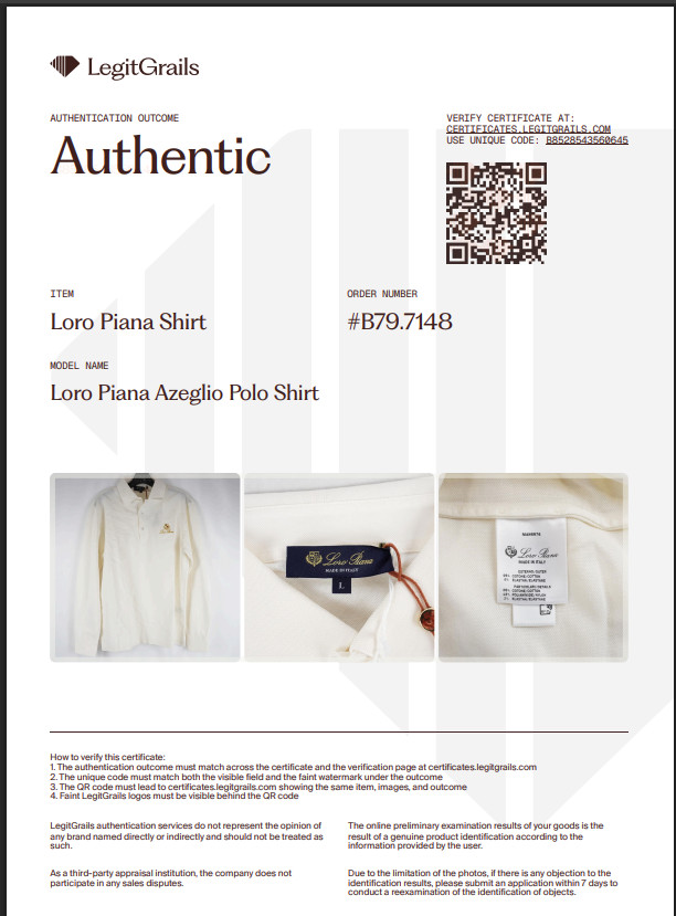 Loro Piana Azeglio Cotton Blend Long Sleeve Polo Shirt In Ivory Men’s Size Large