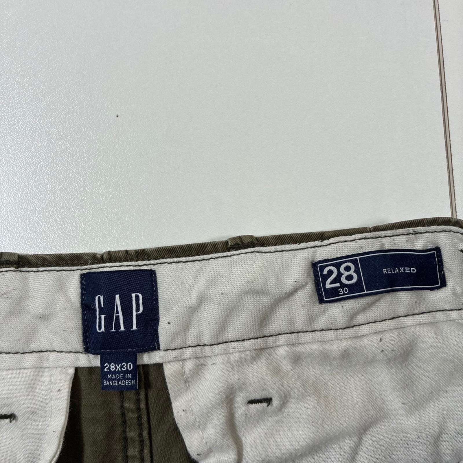 Gap Cargo Pants 29×28 Green Relaxed Military Army Flap Pockets (Tag 28×30)