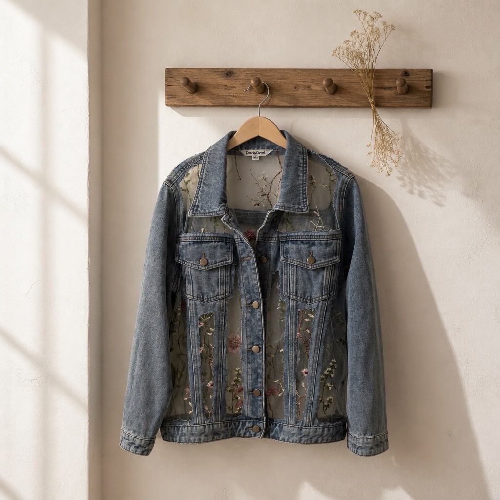 Davi & Dani SUMMER Denim jacket size Large NWOT