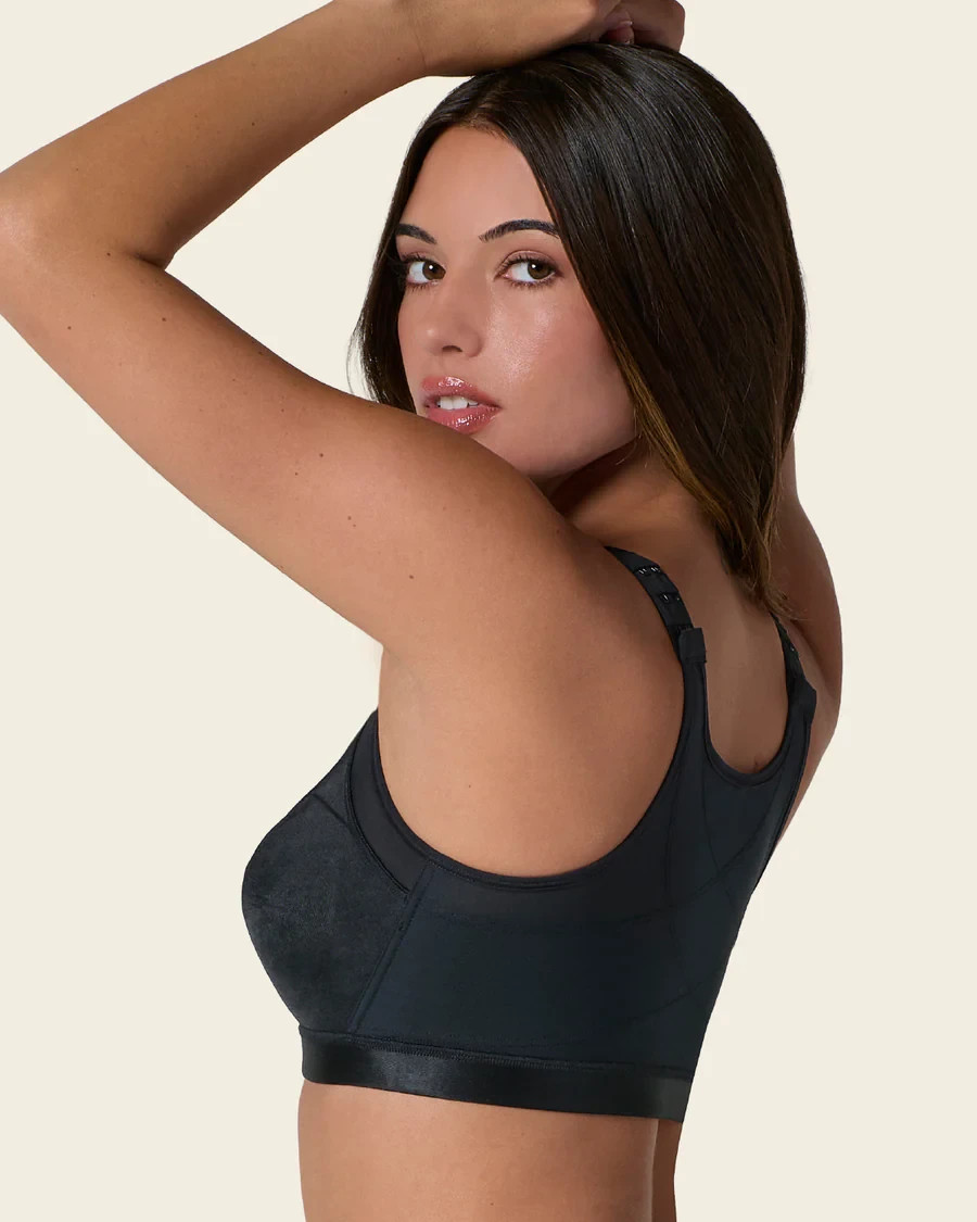 Leonisa Multi Functional Back Support Posture Corrector Bra 011473 Sz 38C Black