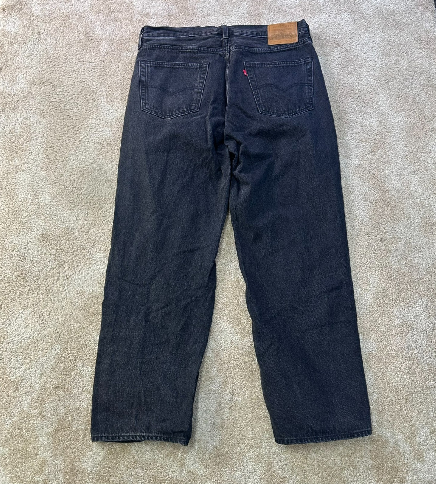 Levi’s premium 568 Loose Straight Jean’s Men’s 36×32 Pants Black Denim Baggy