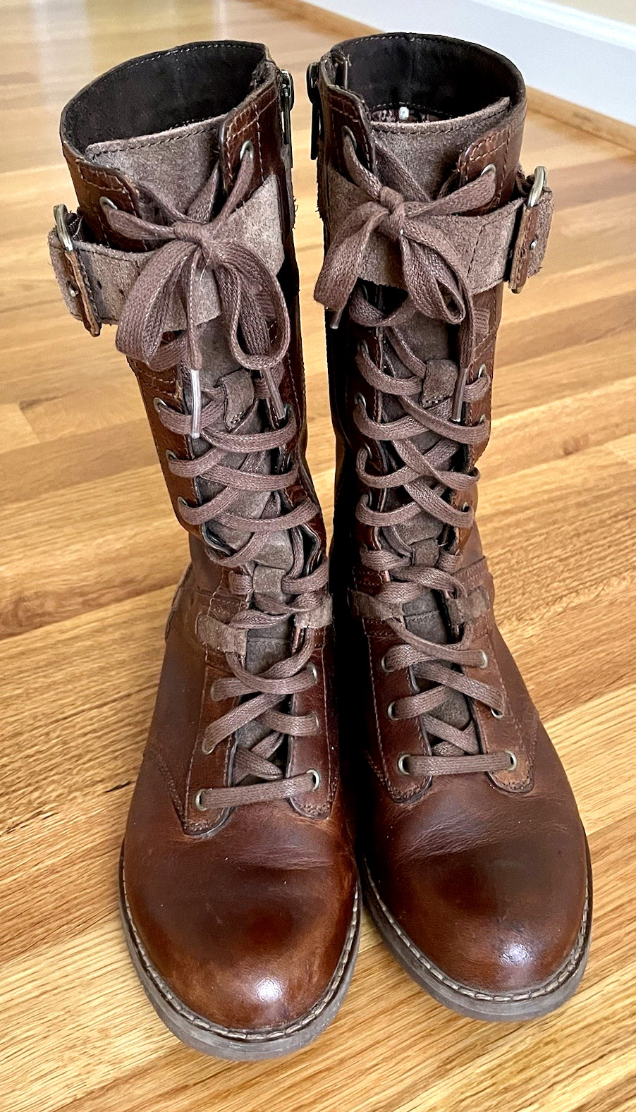 TIMBERLAND Earthkeepers Savin Hill Brown Full Zip Mid Calf Boots Size 6