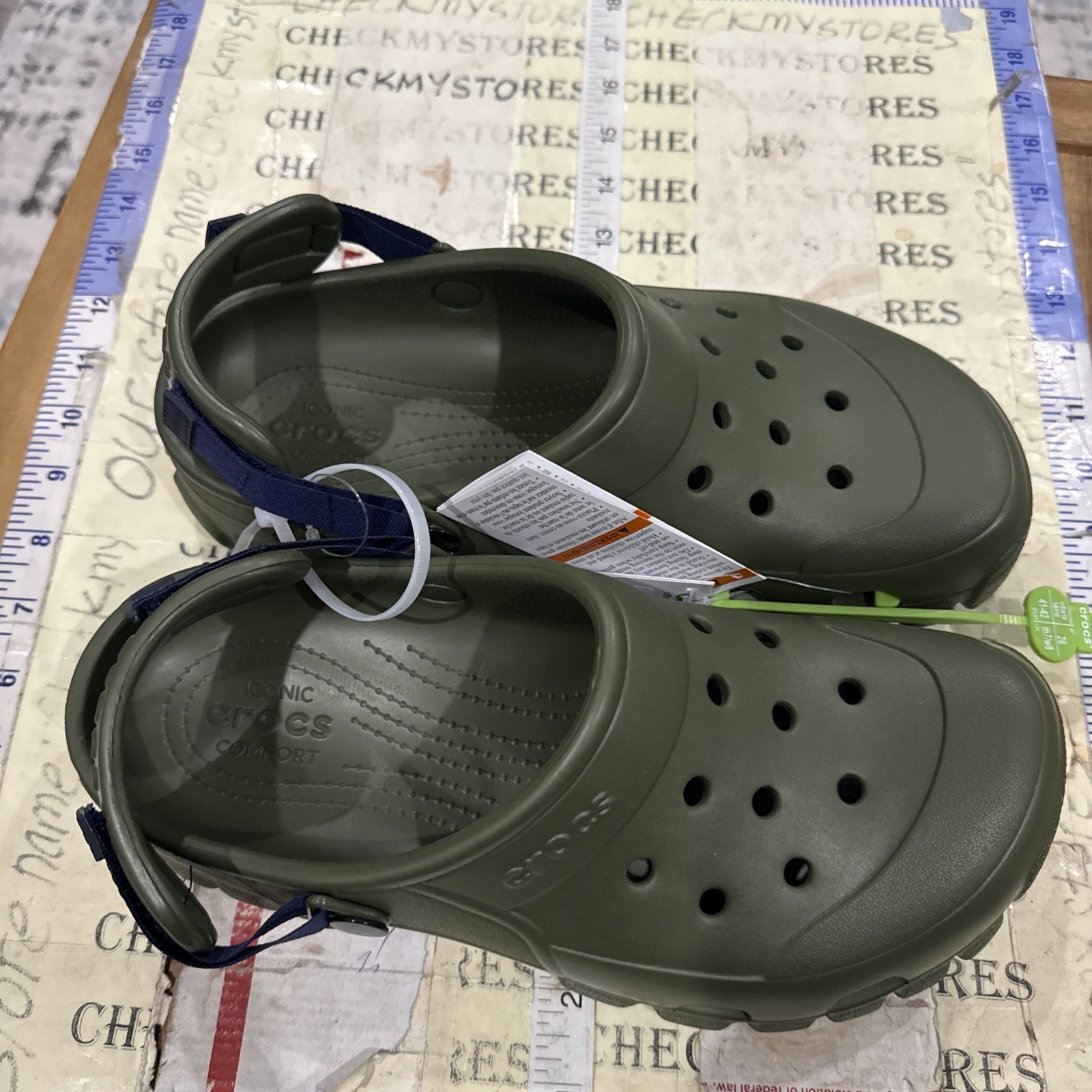 New Crocs Offroad Sport Clog Adjustable Heel Strap, Rugged Lug Sole Sz M9/wmn11