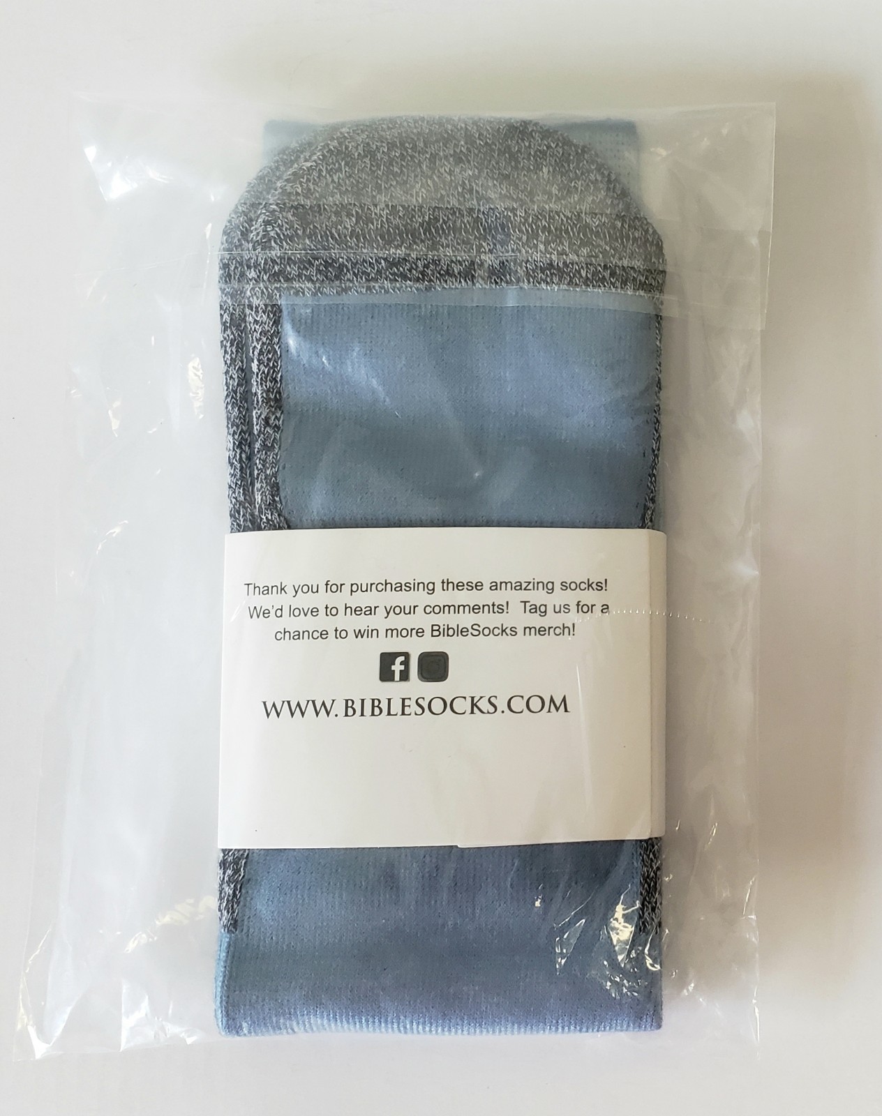 BIBLESOCKS Nativity Pattern Faith Religious Socks Blue Color