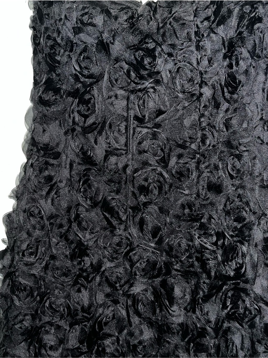 Forever 21 Black Strapless Rose-Texture Cocktail Dress