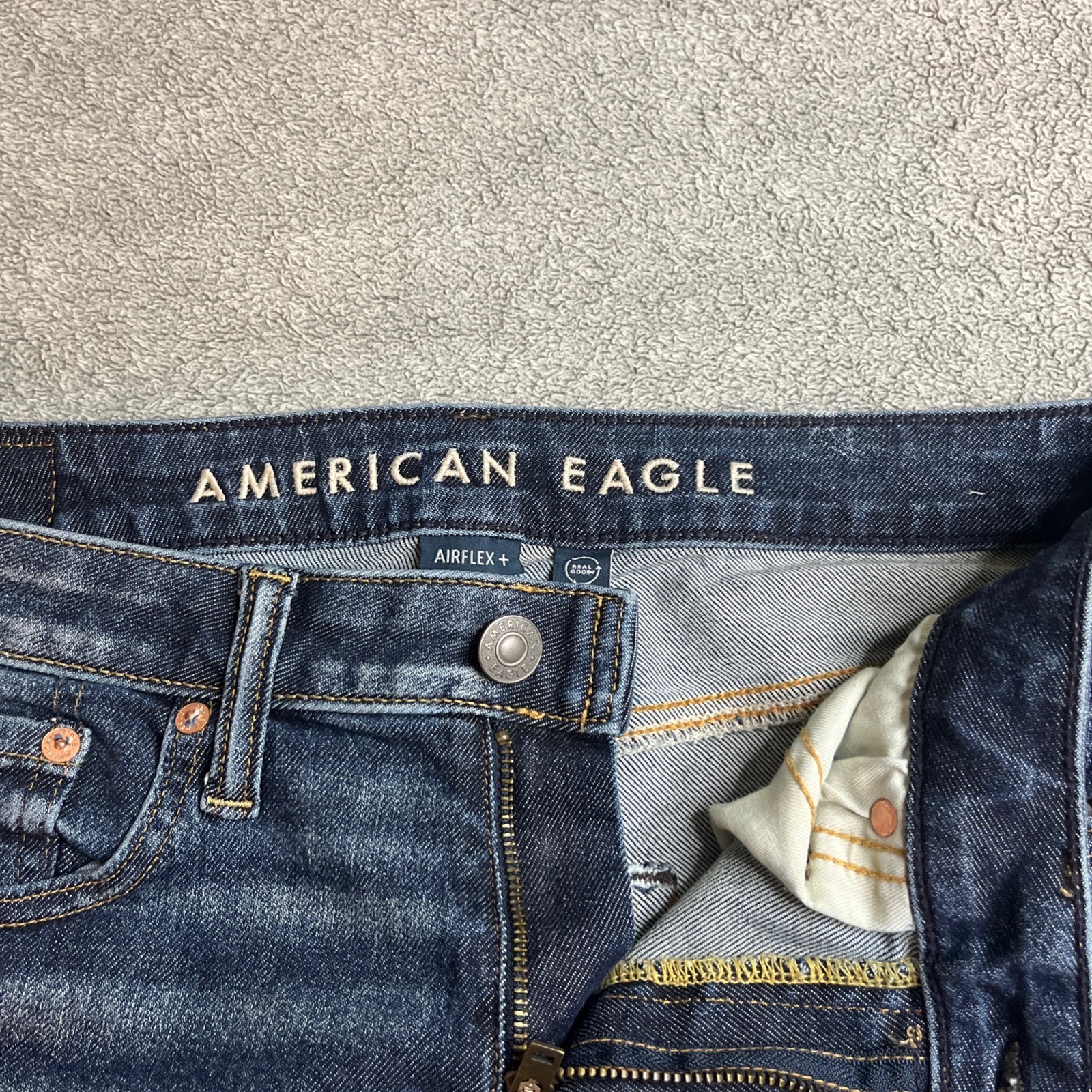 American Eagle Airflex+ Distressed Cut-off Denim Unisex Jhorts US 32 B181