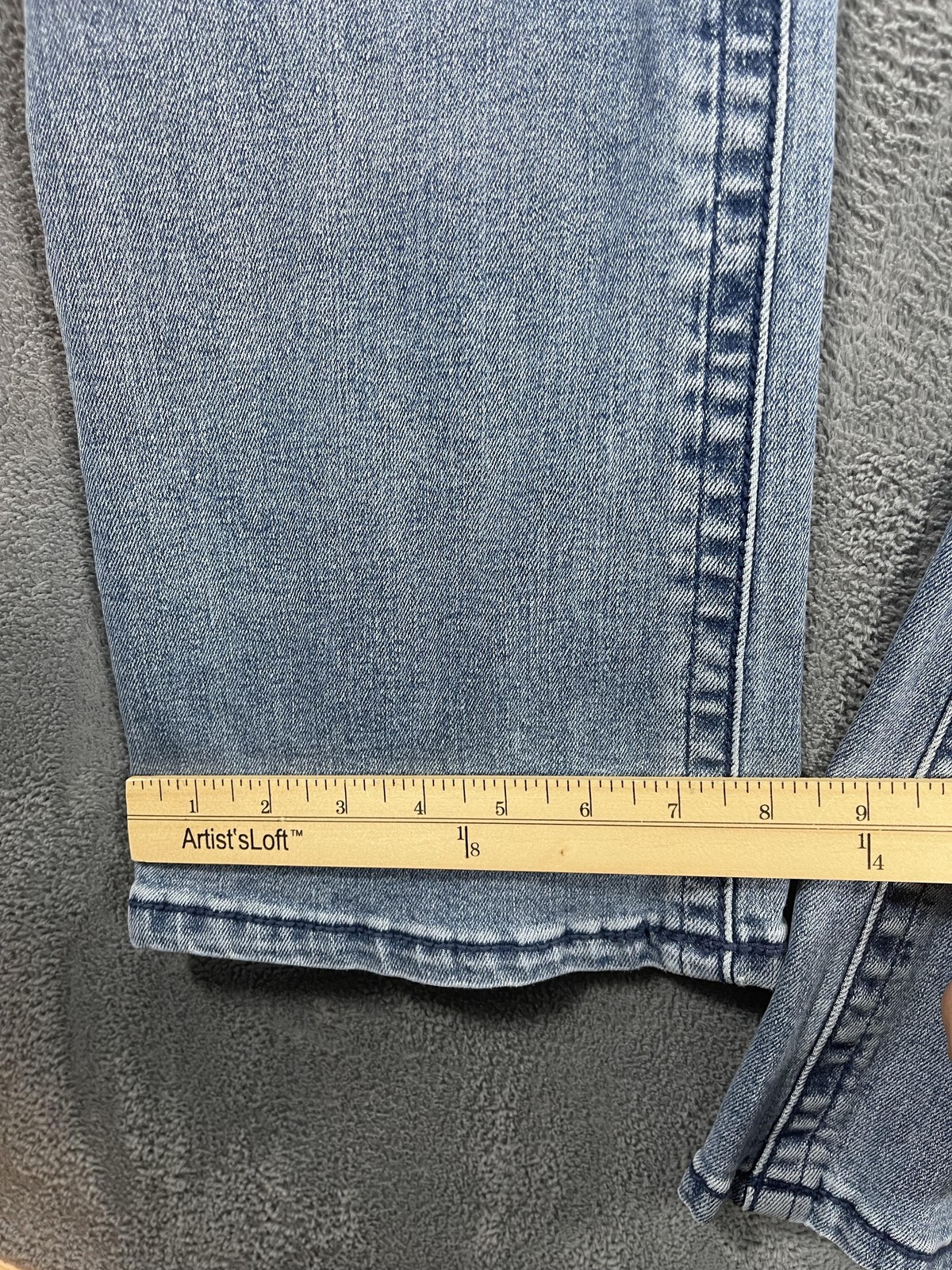 Wrangler Willow Riding Jeans Womens 9×34 Light Blue Bootcut Stretch Denim