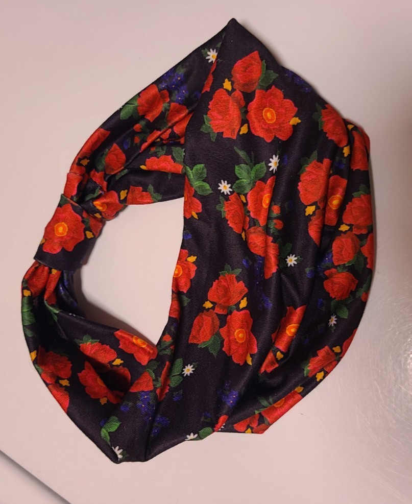 Floral Pattern Boho Headband Bandana Yoga Sweatband Hairband Wrap Stretchable