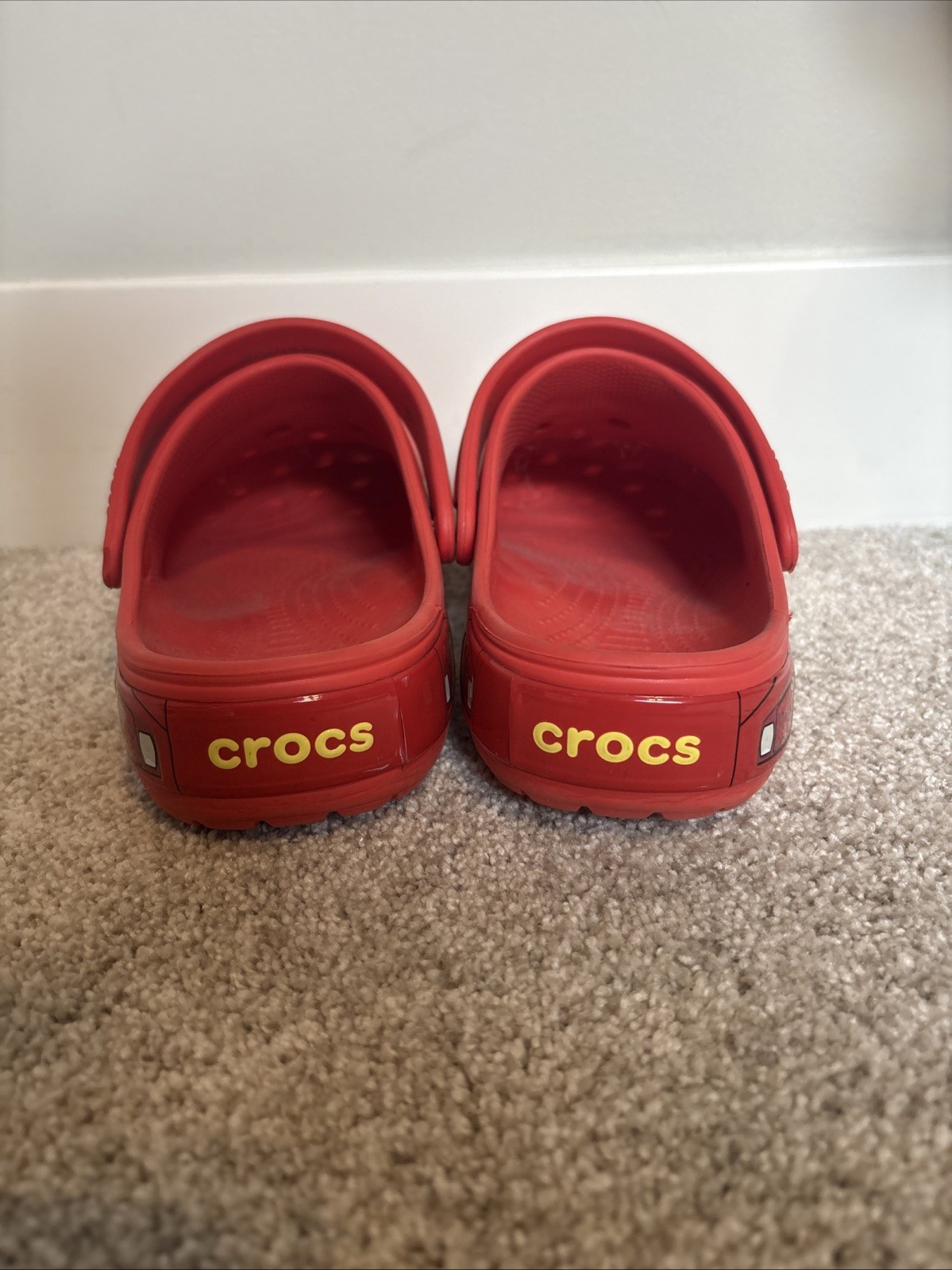 Lightning McQueen Crocs Clogs Size 8M 10W Light-Up Feature