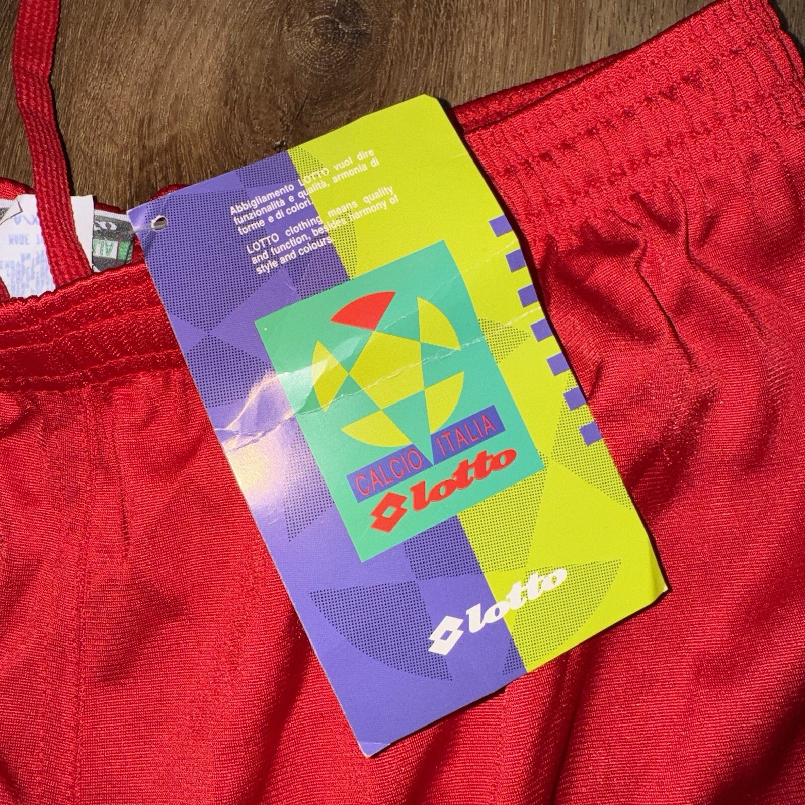 Vtg 90s Lotto Soccer Shorts Mens XL Wet Look Shiny Polyester Glanz Dazzle NOS