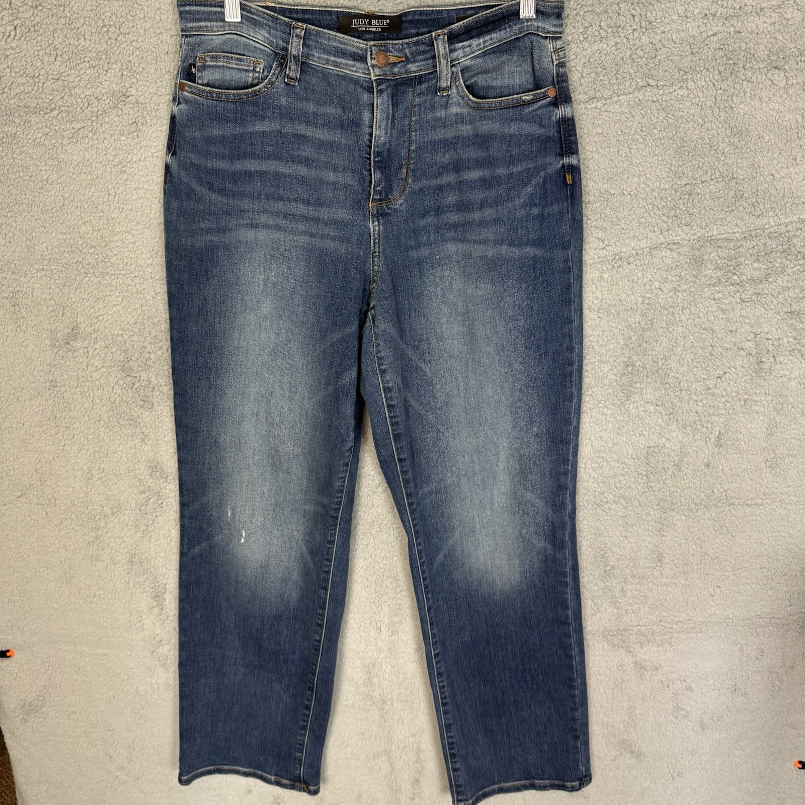 Judy Blue Jeans Blue Womens 7/28 Denim Straight Fit High Rise Medium Washed