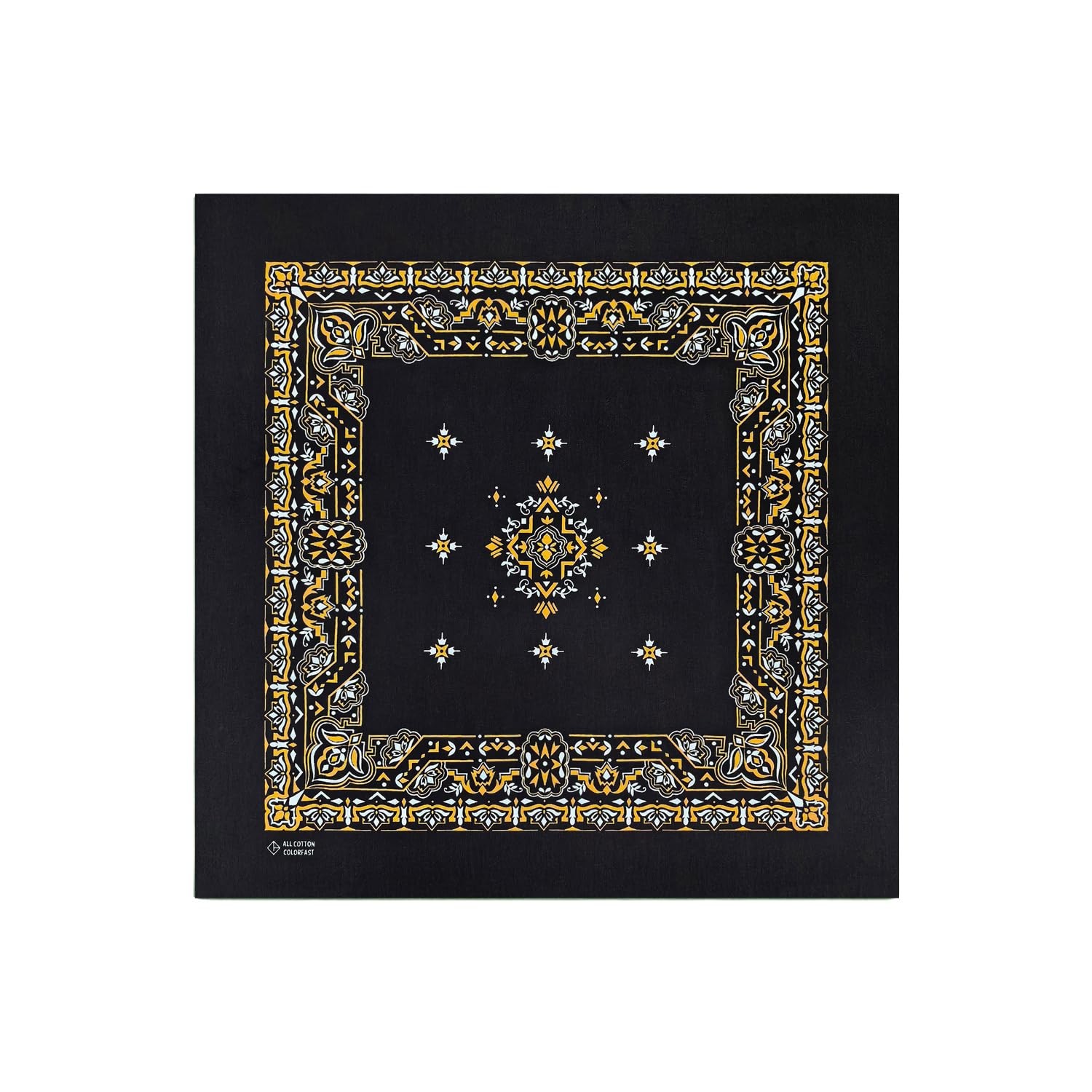 Bycc Bynn 4Pack 100% Cotton Bandana Set, Vintage Graphic Print, 22×22 inches …