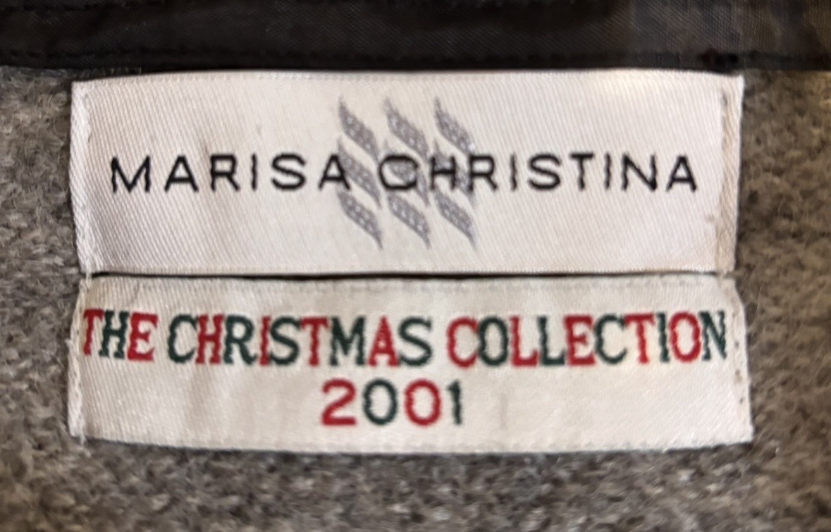 Vintage 2001 Marisa Christina Ugly Christmas 100% Wool Button Up Jacket Size L