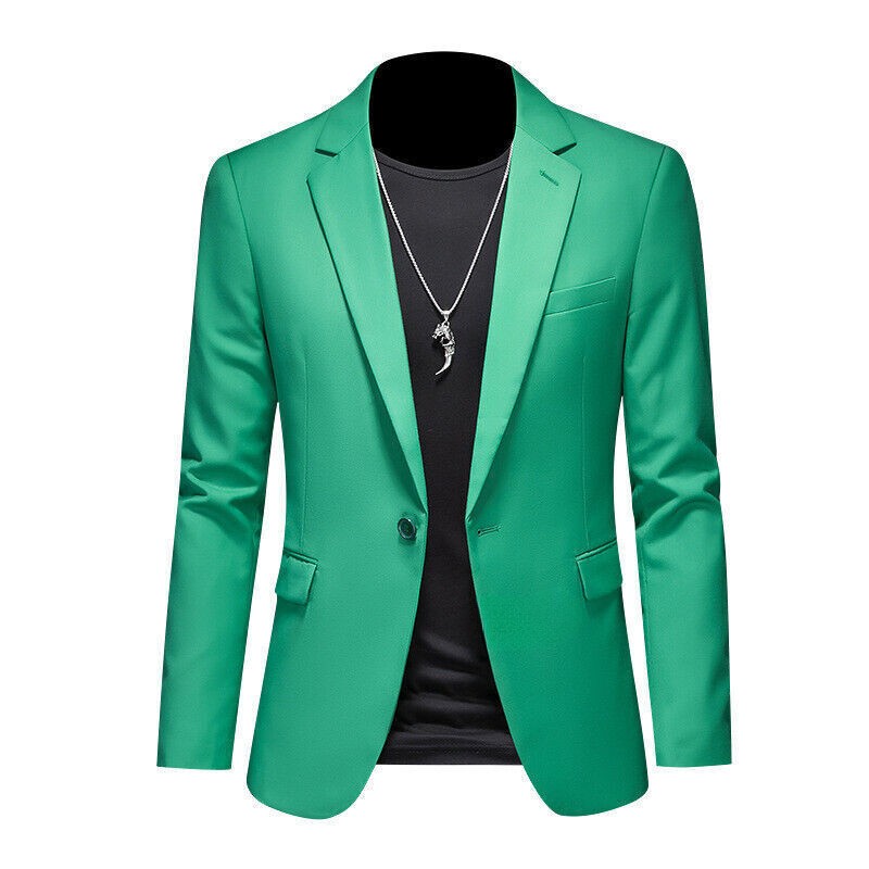 Men’s Jacket Casual Suit Blazer Slim-Fit Suit Wedding Business Dress Suit Tops
