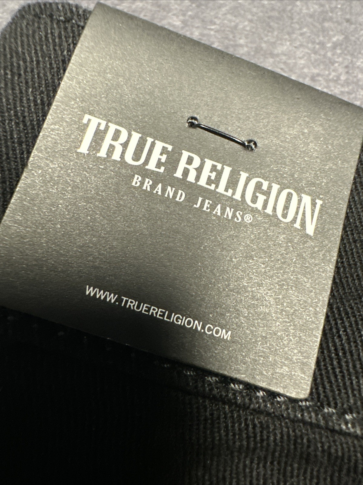 True Religion Ricky Appliqué SN Flap Straight “2SB Black Rinse” 36×30 #701654